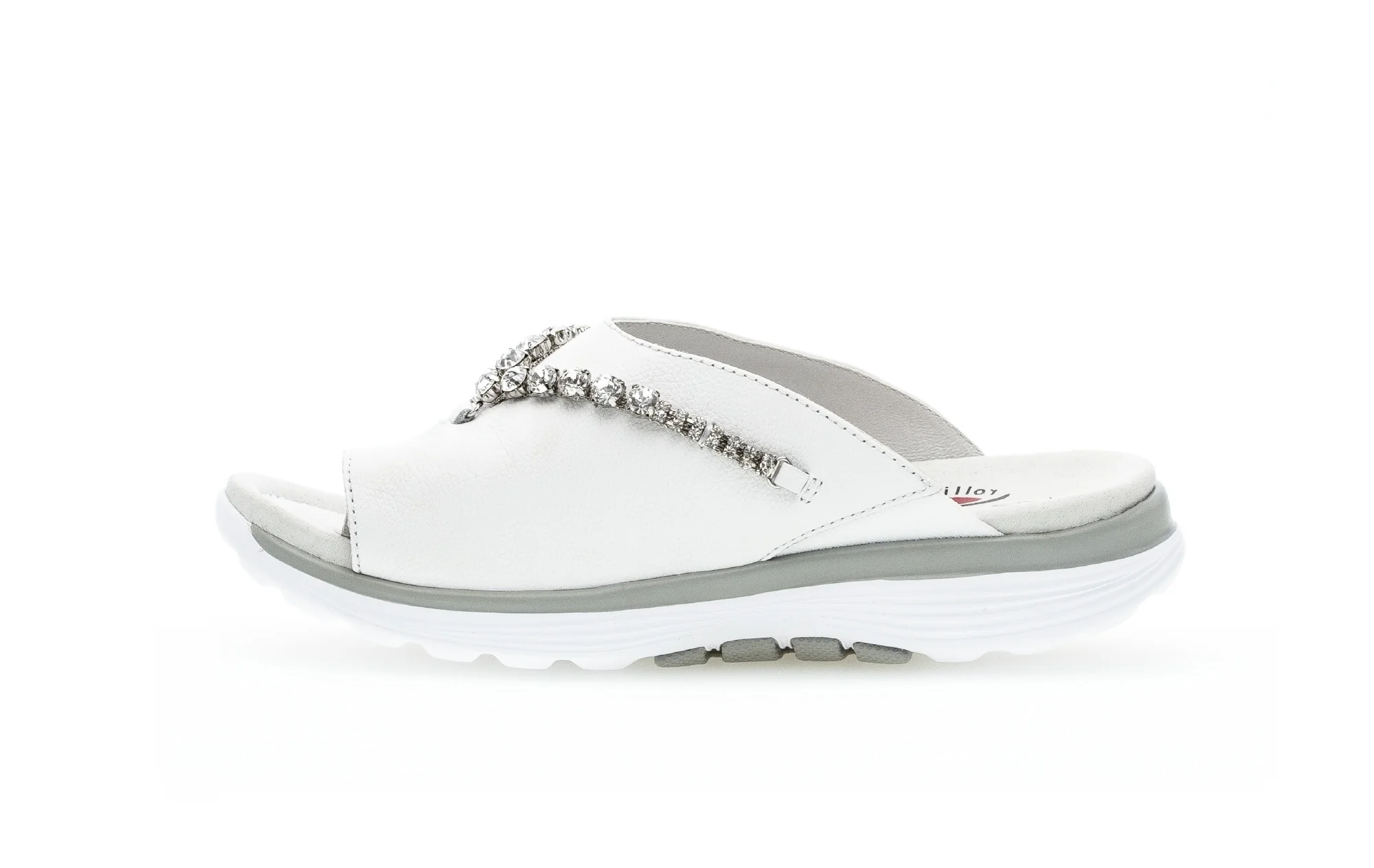 Mules blanches en cuir lisse - Image 2