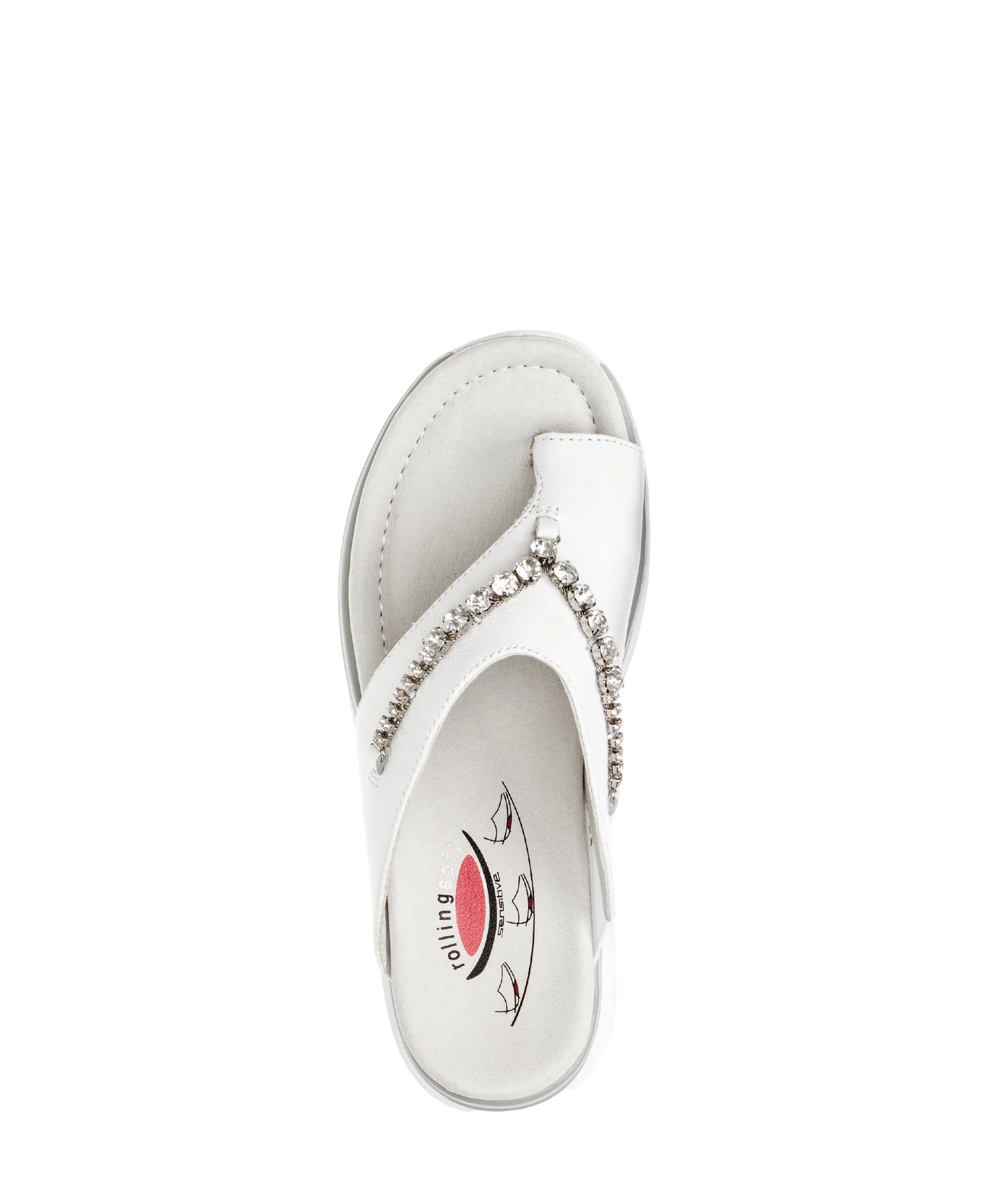 Mules blanches en cuir lisse - Image 3