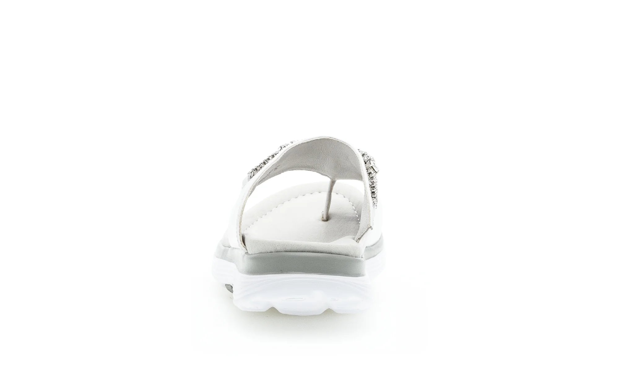 Mules blanches en cuir lisse - Image 4