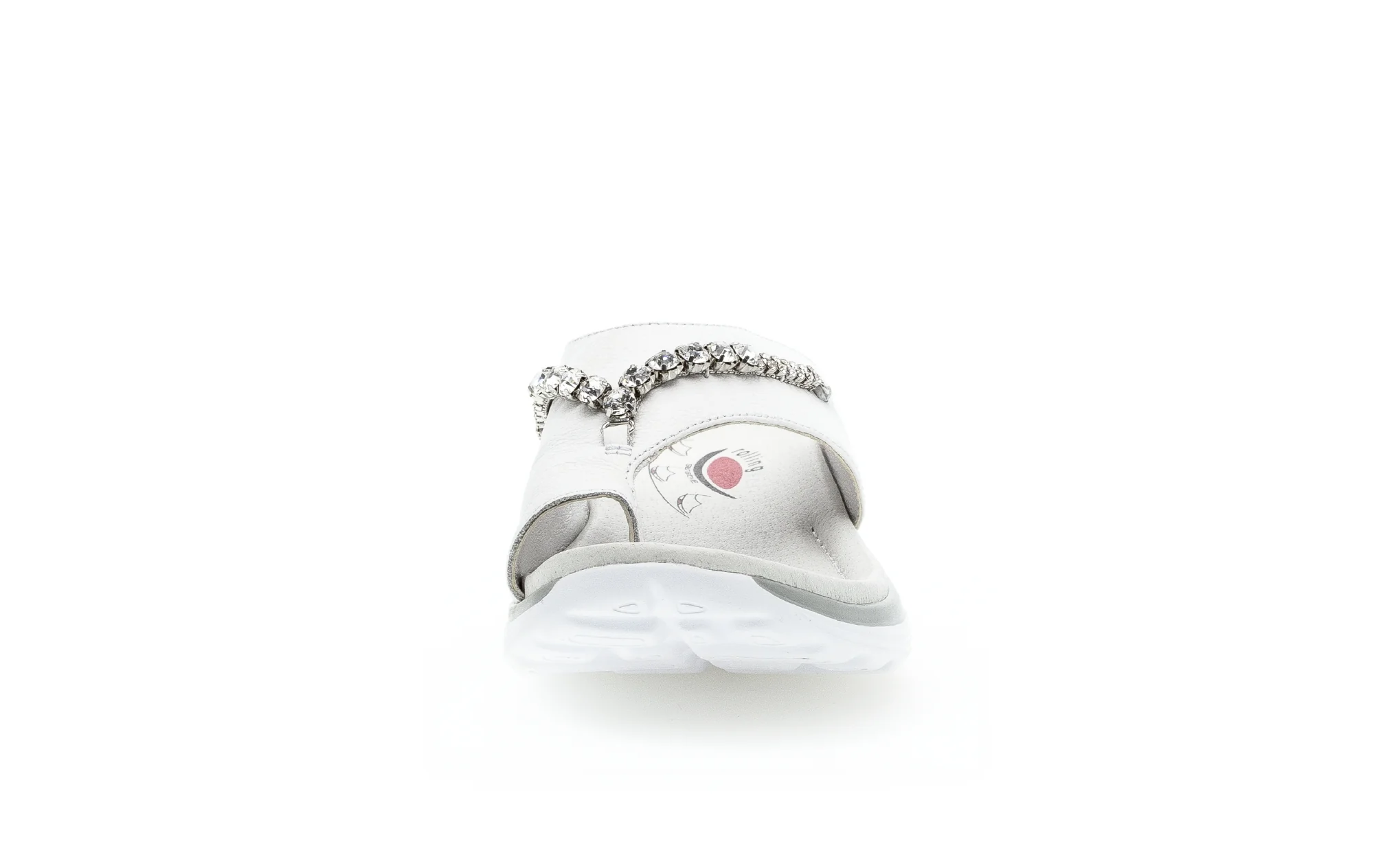 Mules blanches en cuir lisse - Image 5