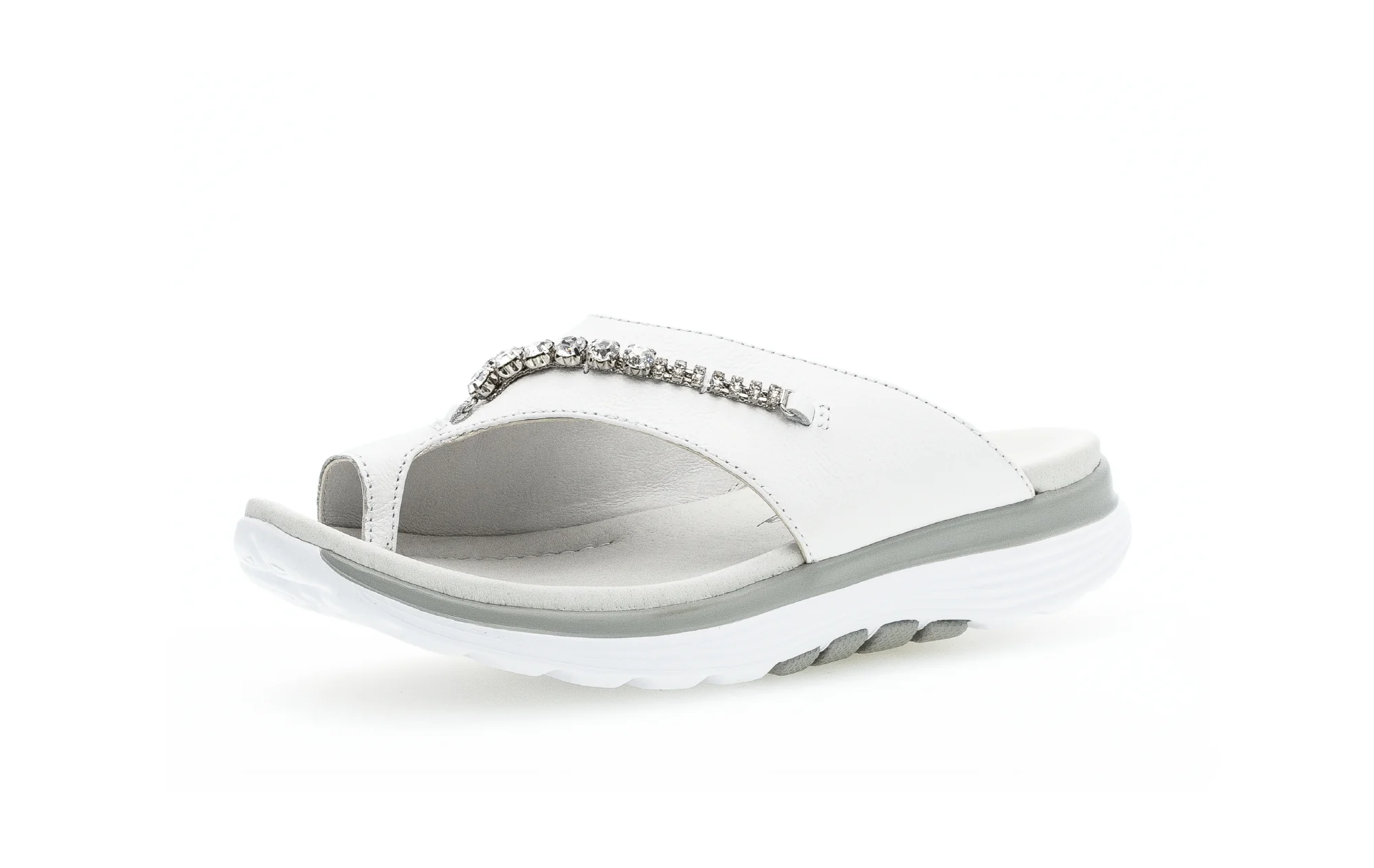 Mules blanches en cuir lisse - Image 6