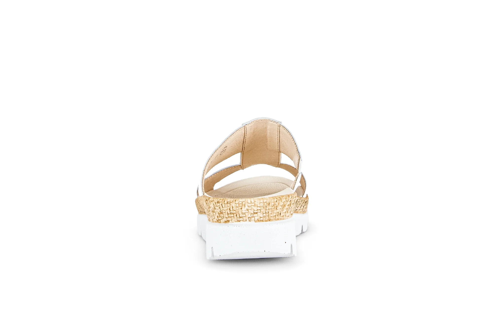 Mules blanches en cuir avec strass - Image 4