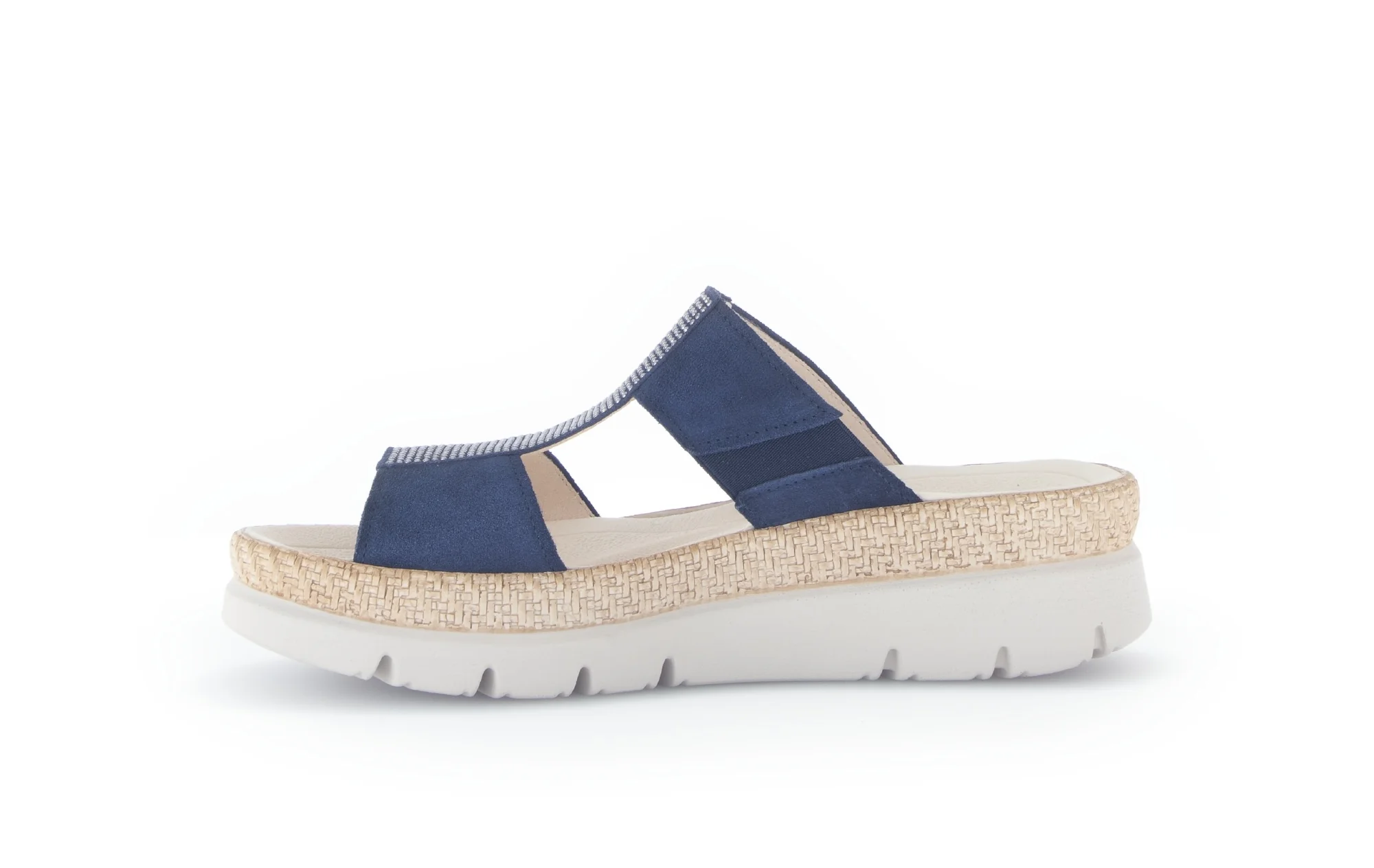 Mules bleues en Nubuck avec strass - Image 2