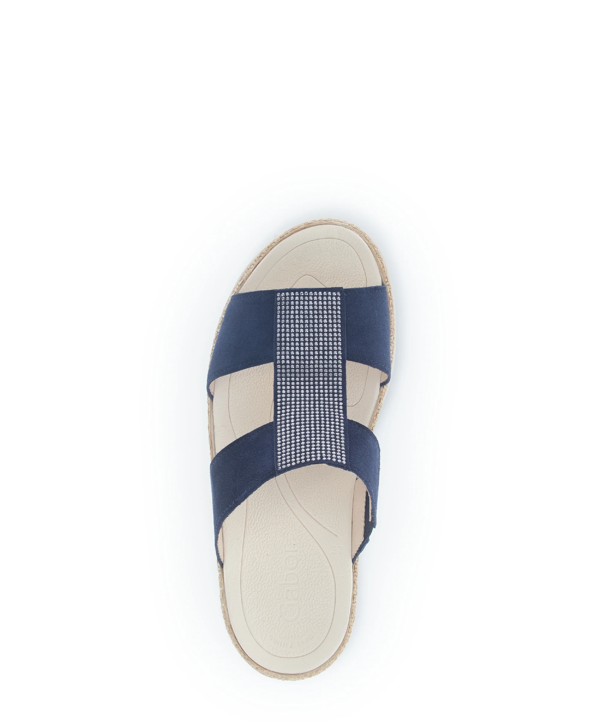Mules bleues en Nubuck avec strass - Image 3