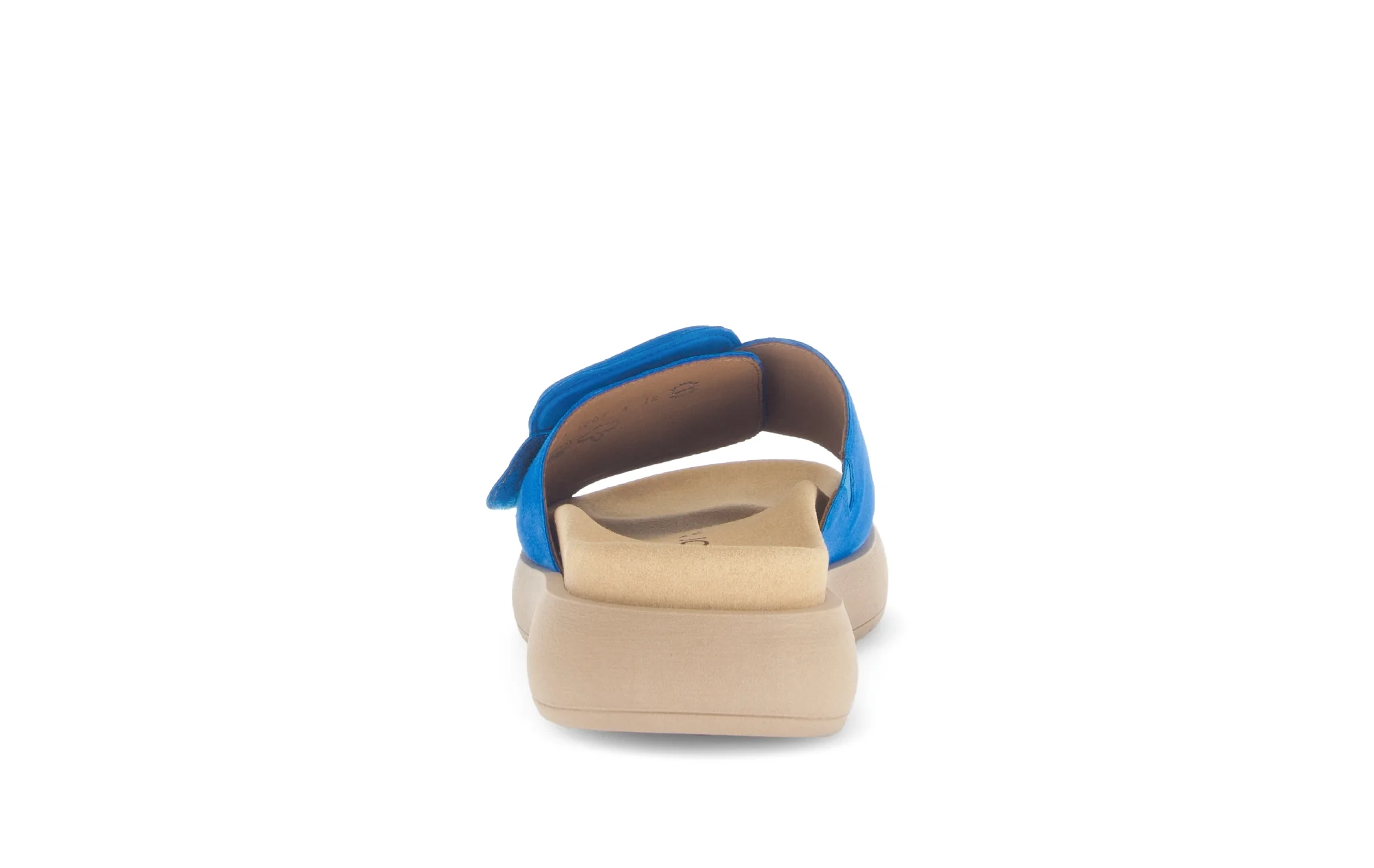 Mules bleues en cuir velours - Image 4