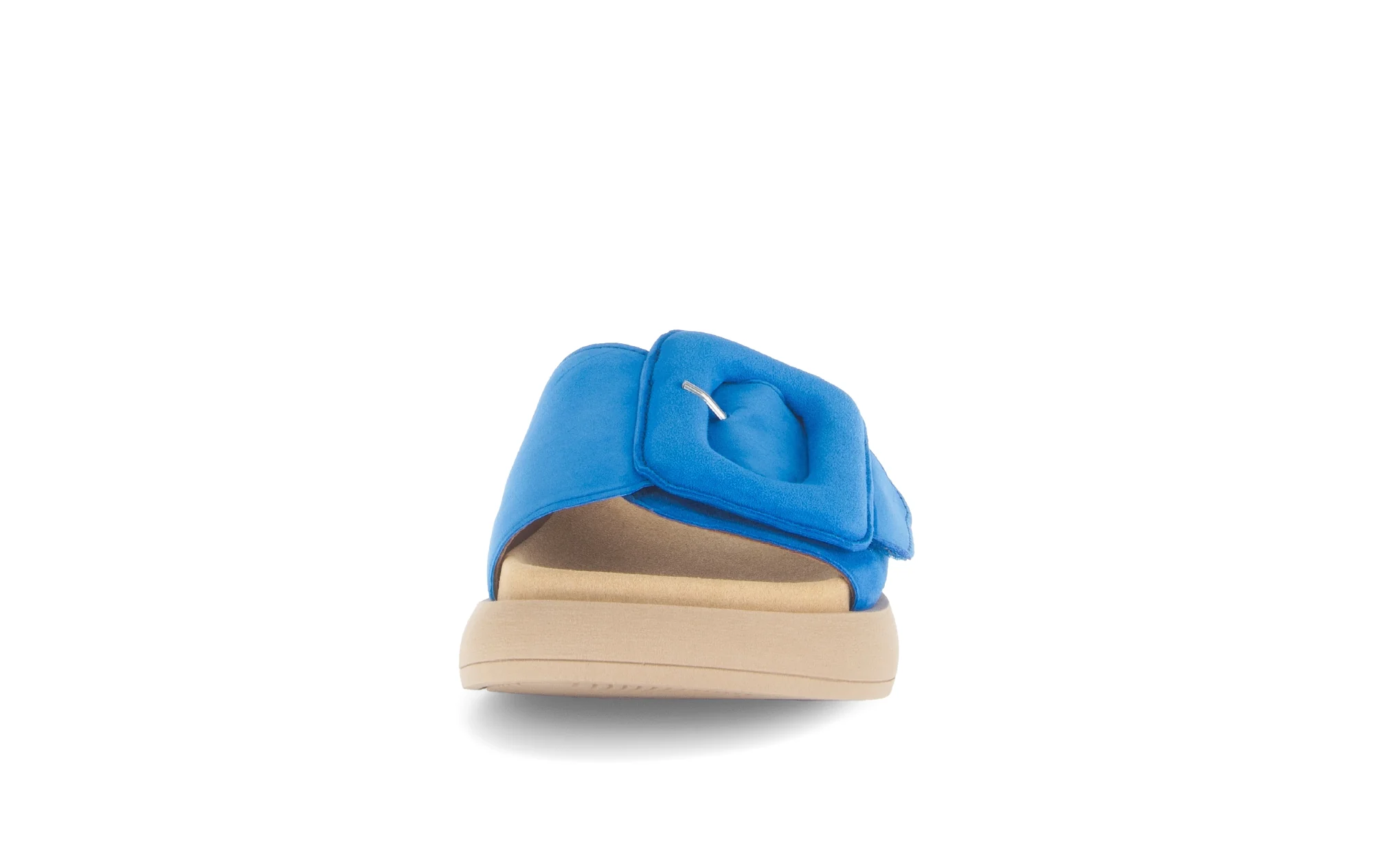 Mules bleues en cuir velours - Image 5