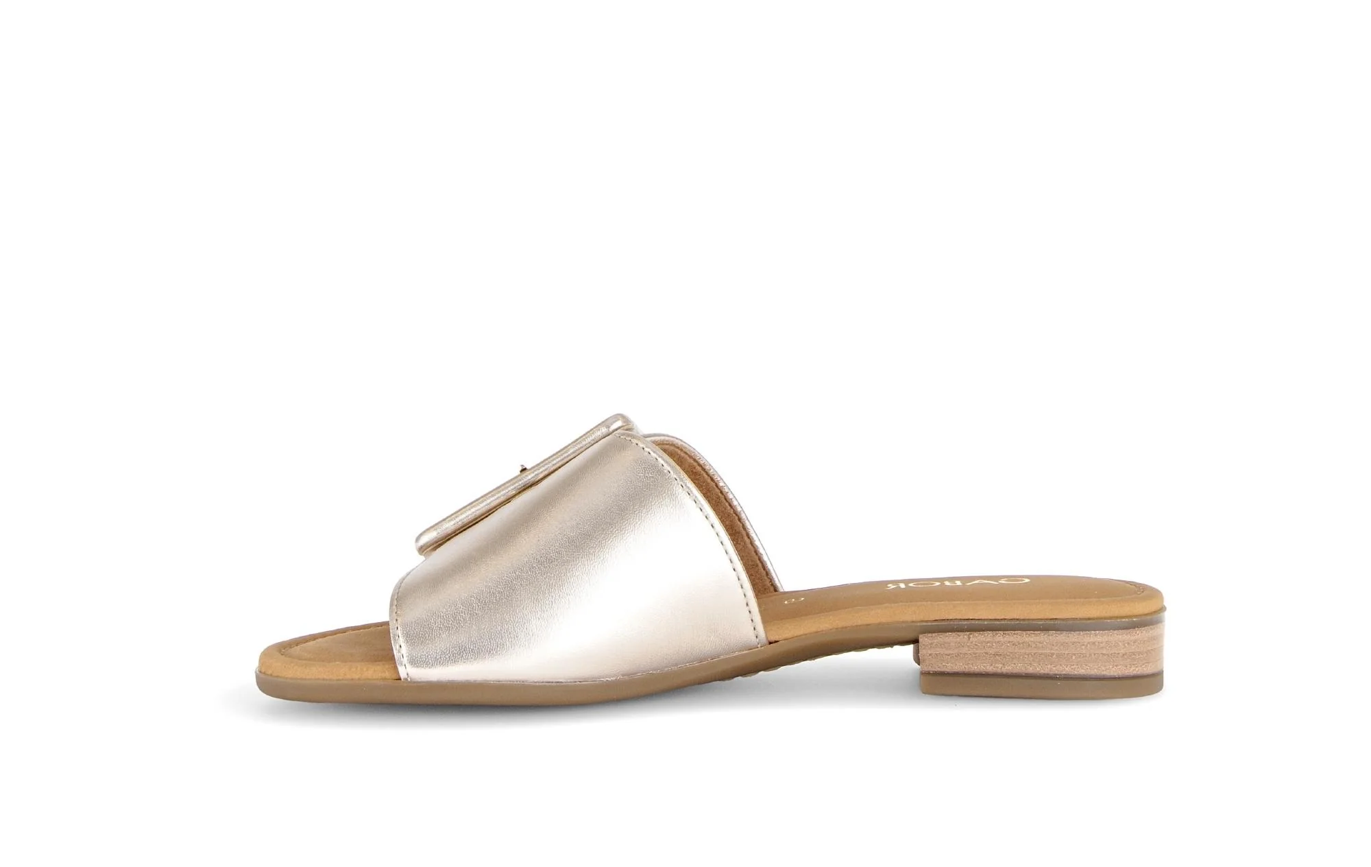 Mules dorées en cuir - Image 2