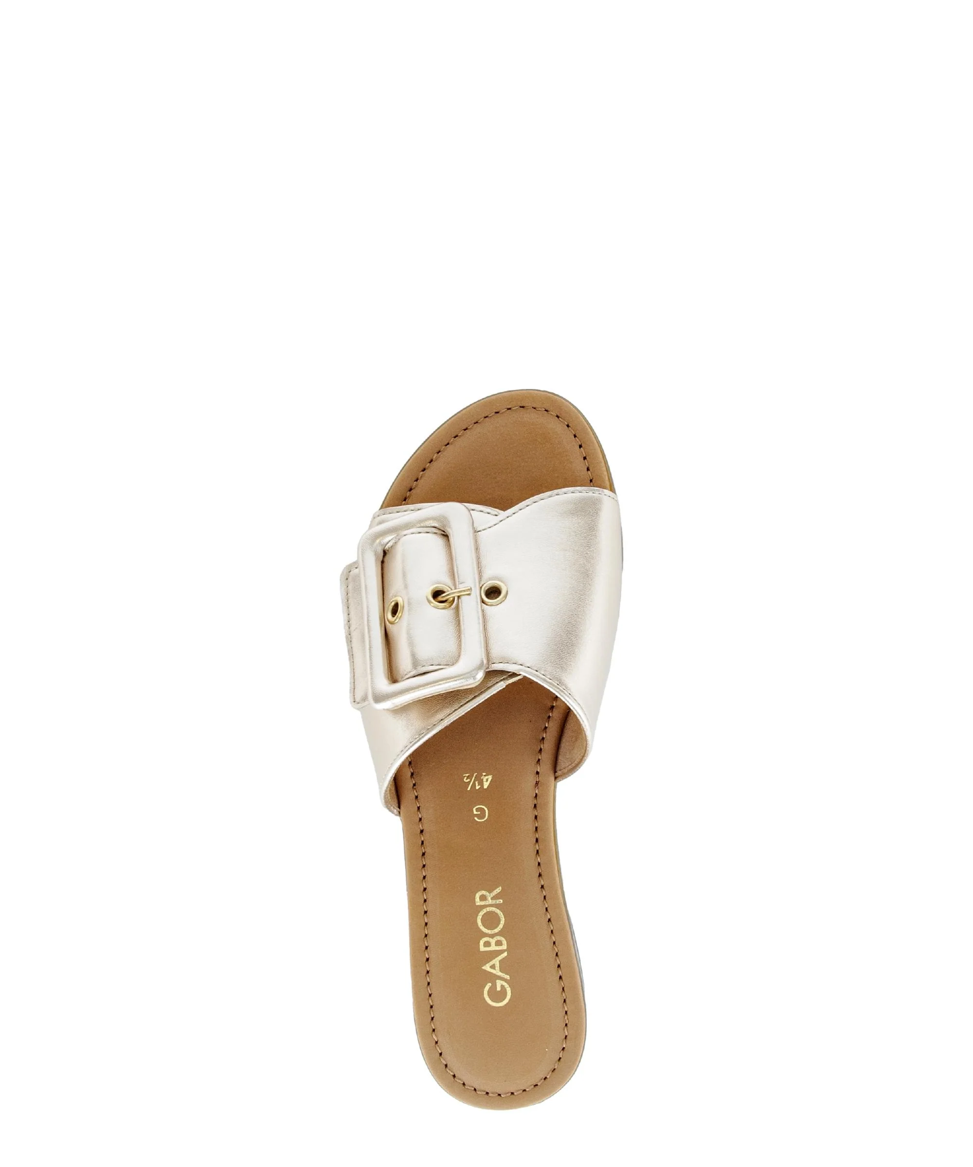 Mules dorées en cuir - Image 3