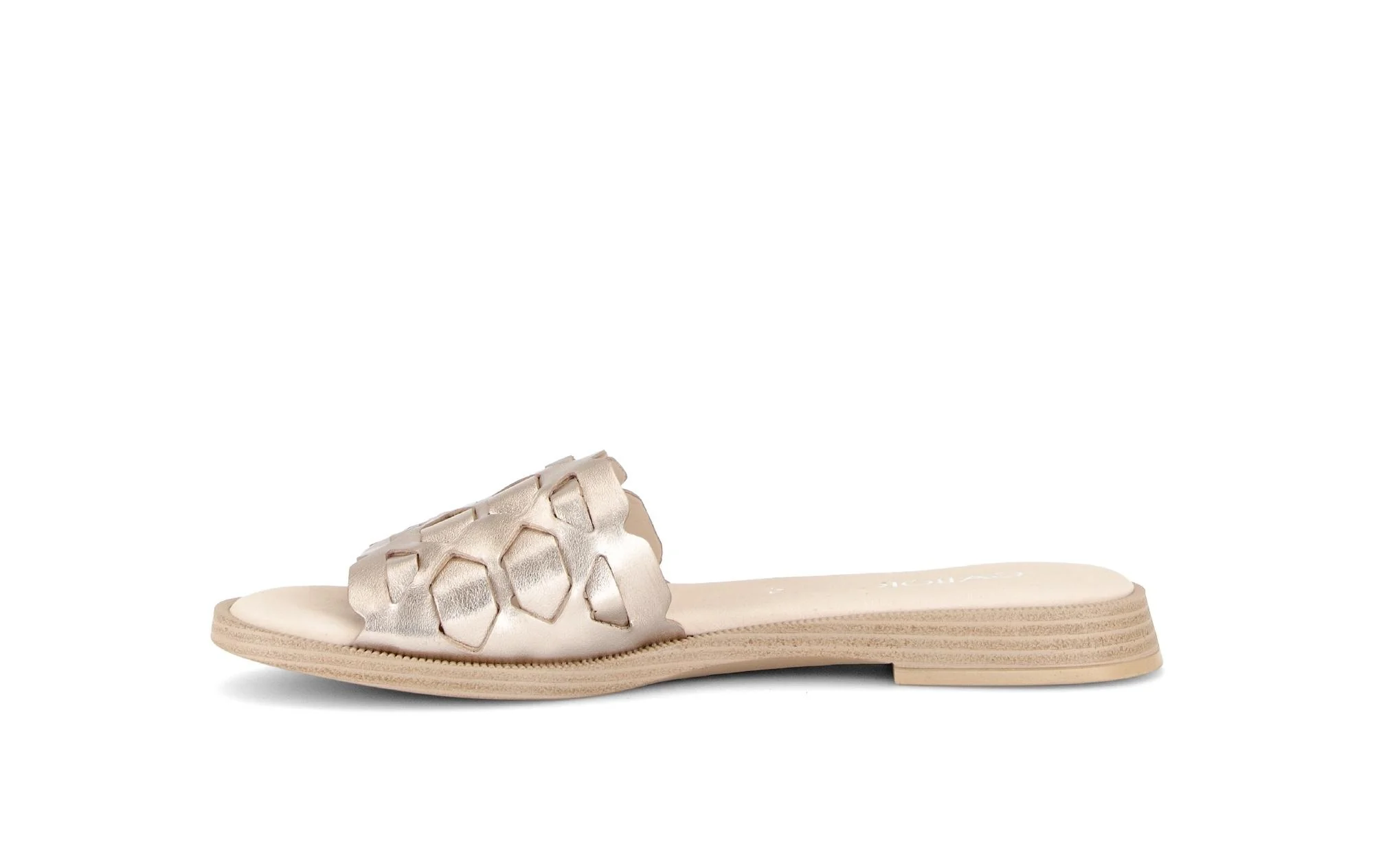 Mules dorées en cuir - Image 2