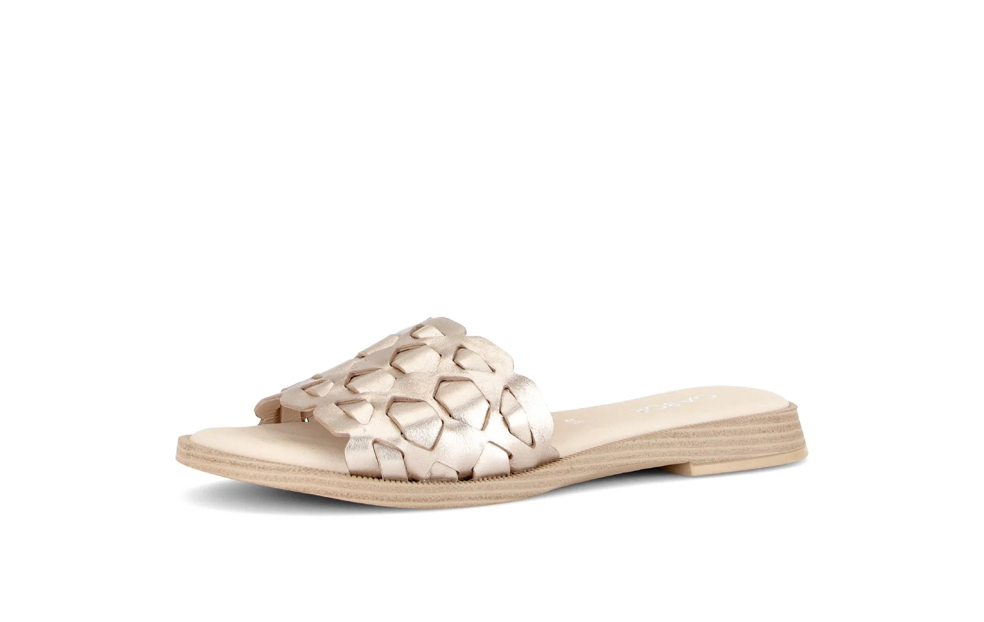 Mules dorées en cuir - Image 6