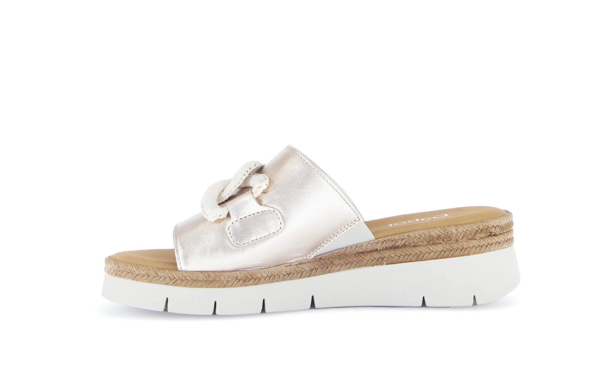 Mules dorées en cuir métallisé - Image 2