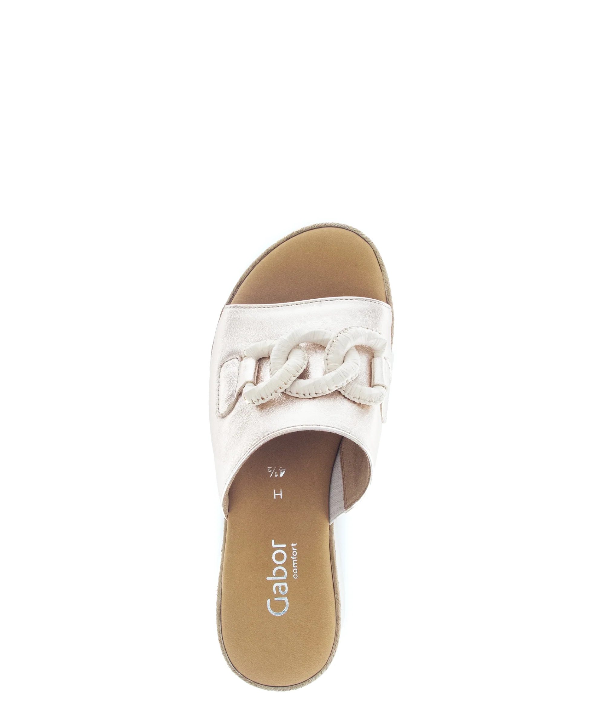 Mules dorées en cuir métallisé - Image 3