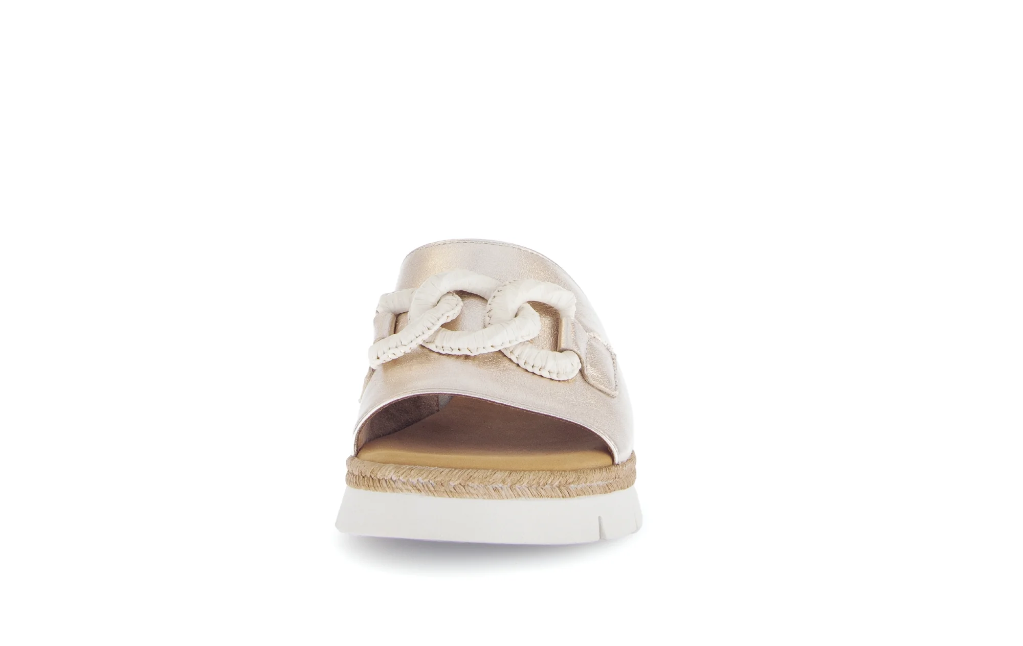 Mules dorées en cuir métallisé - Image 5