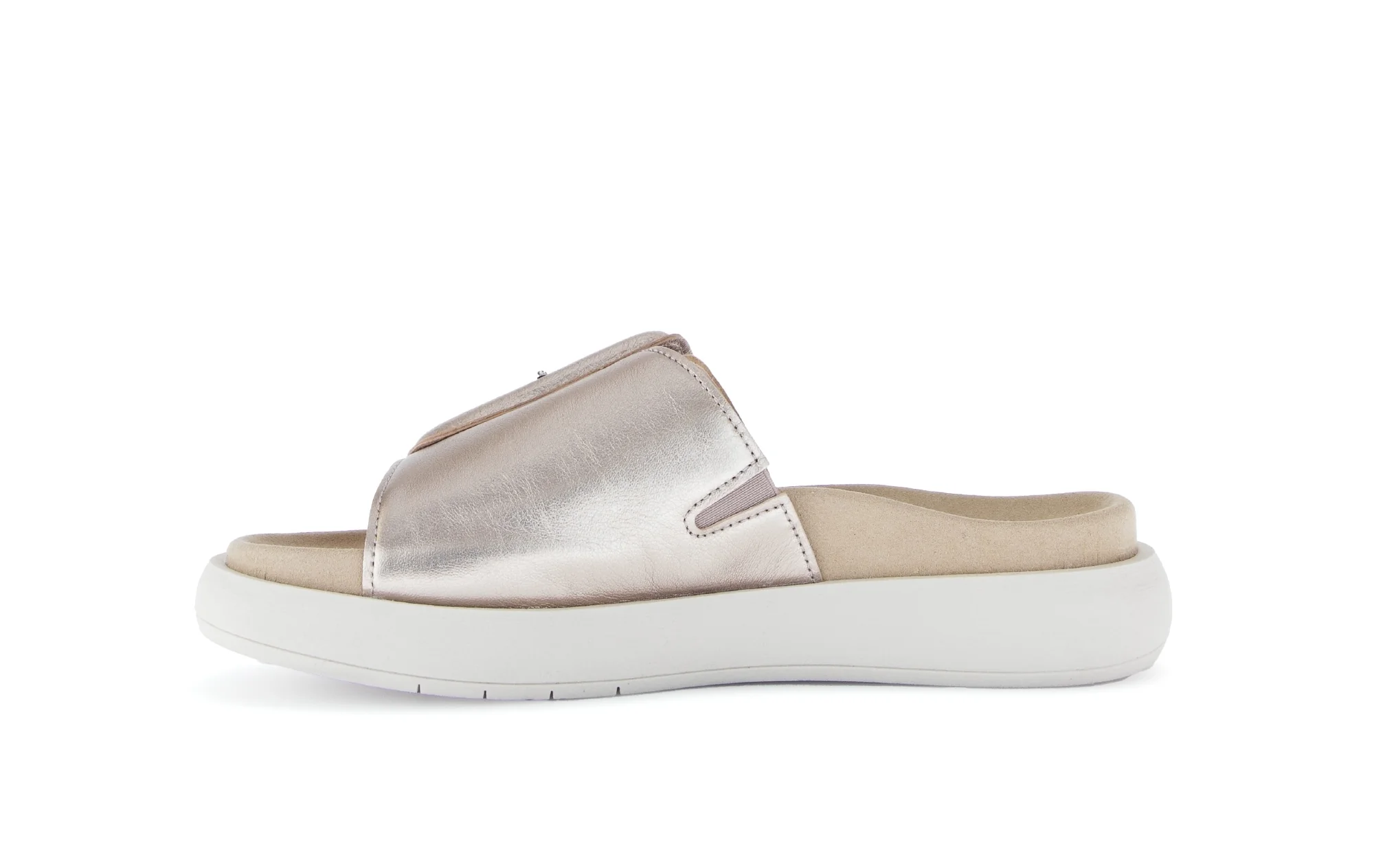 Mules dorées en cuir métallisé - Image 2