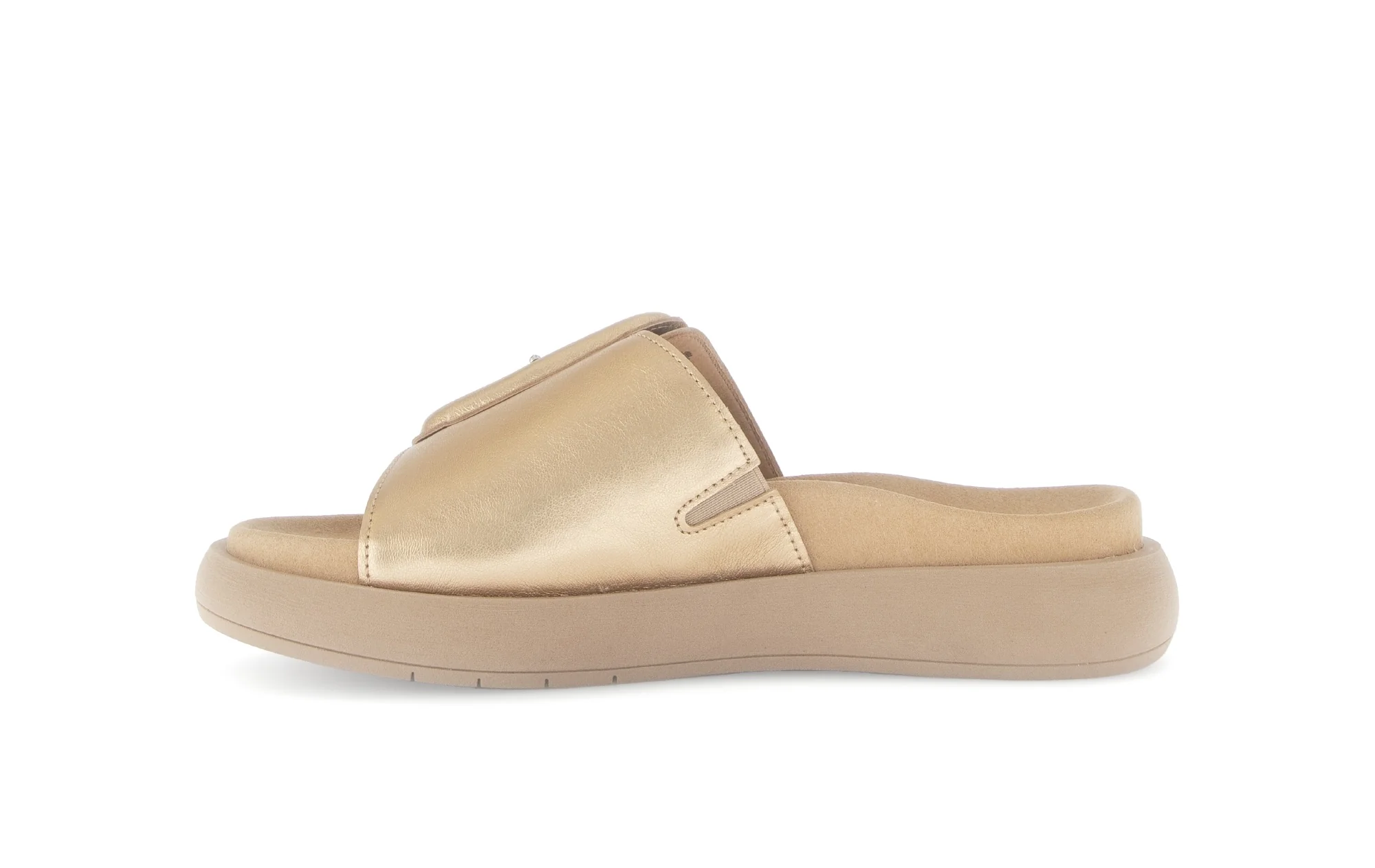 Mules dorées en cuir métallisé - Image 2