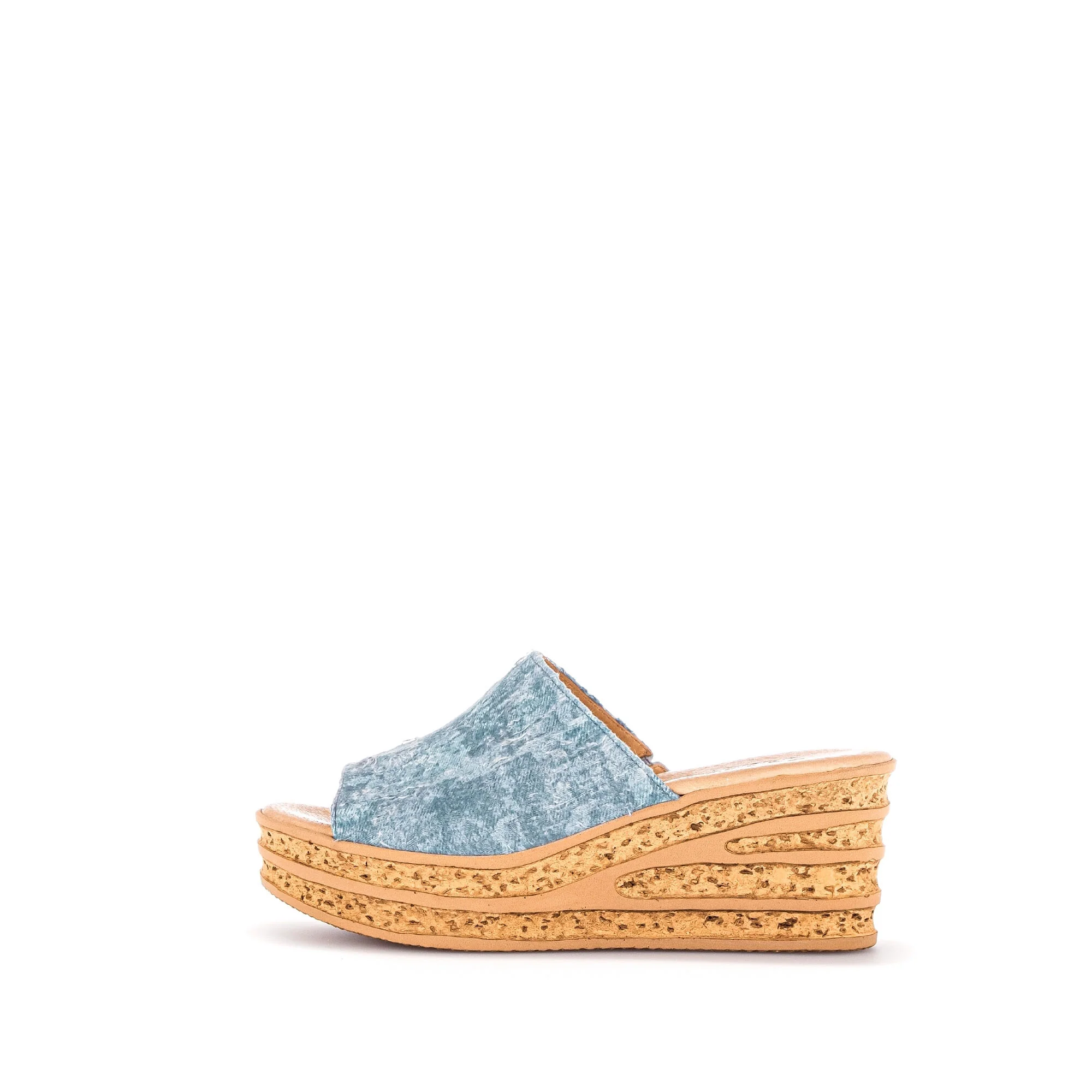Mules jeans en suède