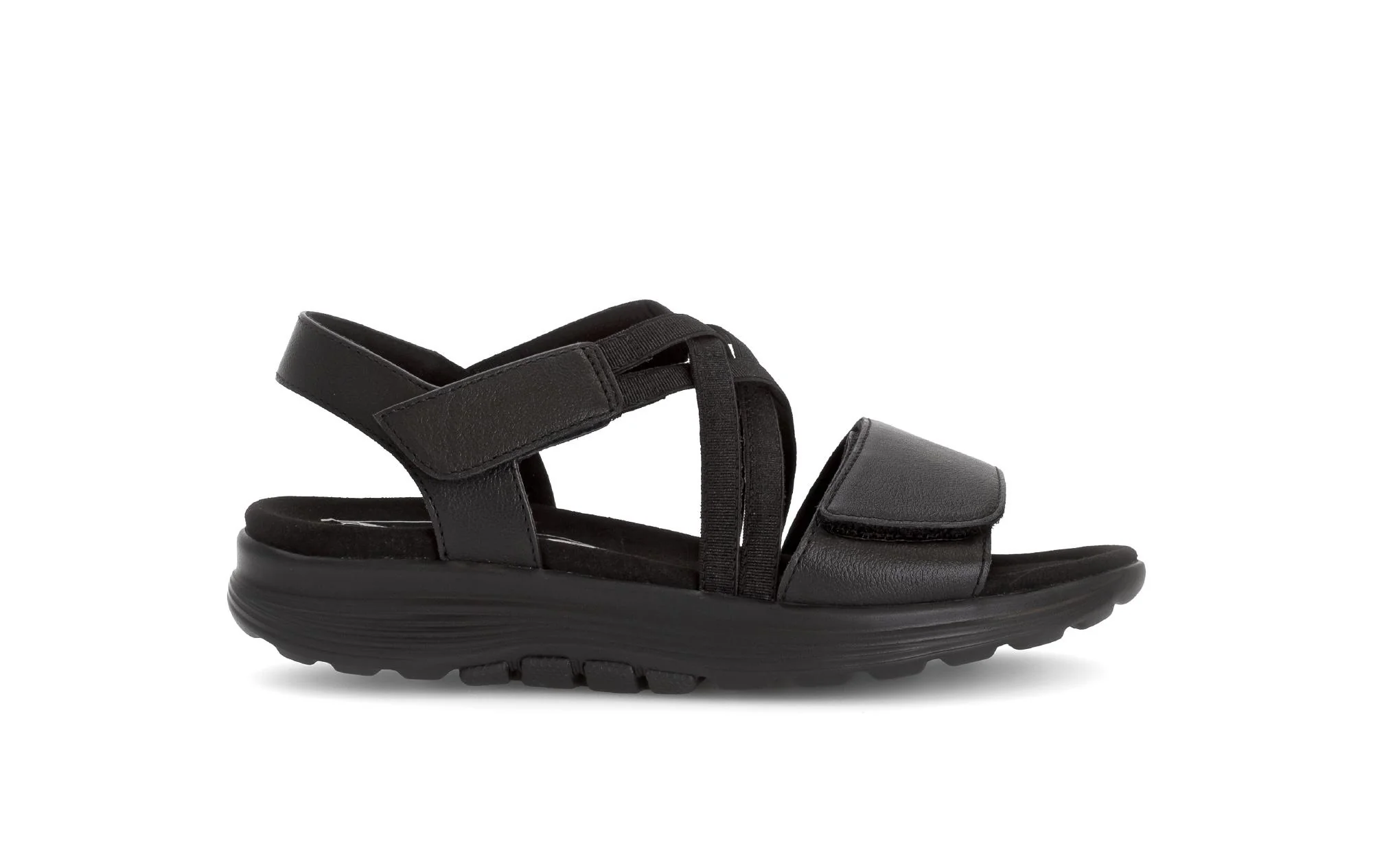 Sandales Rolling Soft noires en cuir