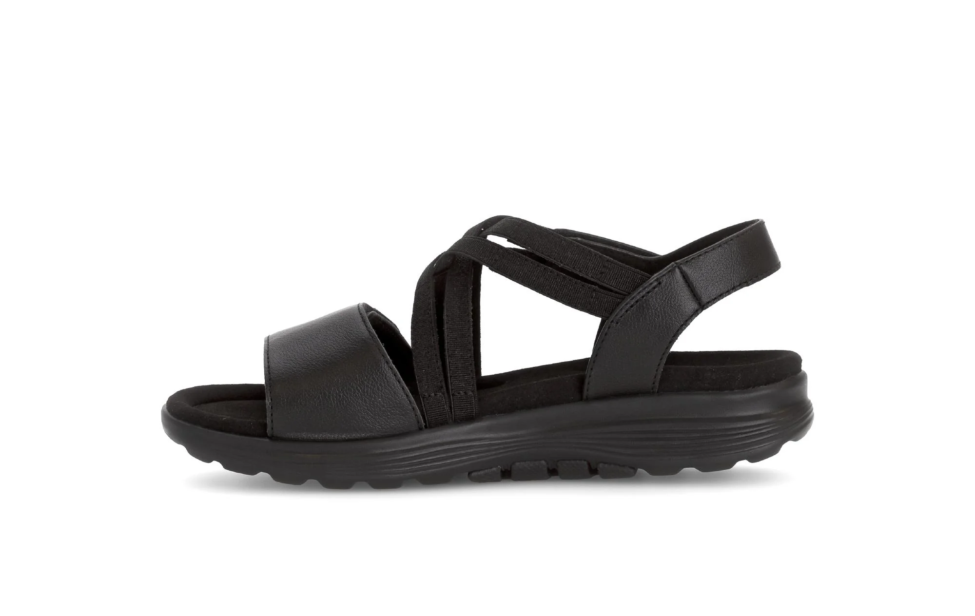 Sandales Rolling Soft noires en cuir - Image 2