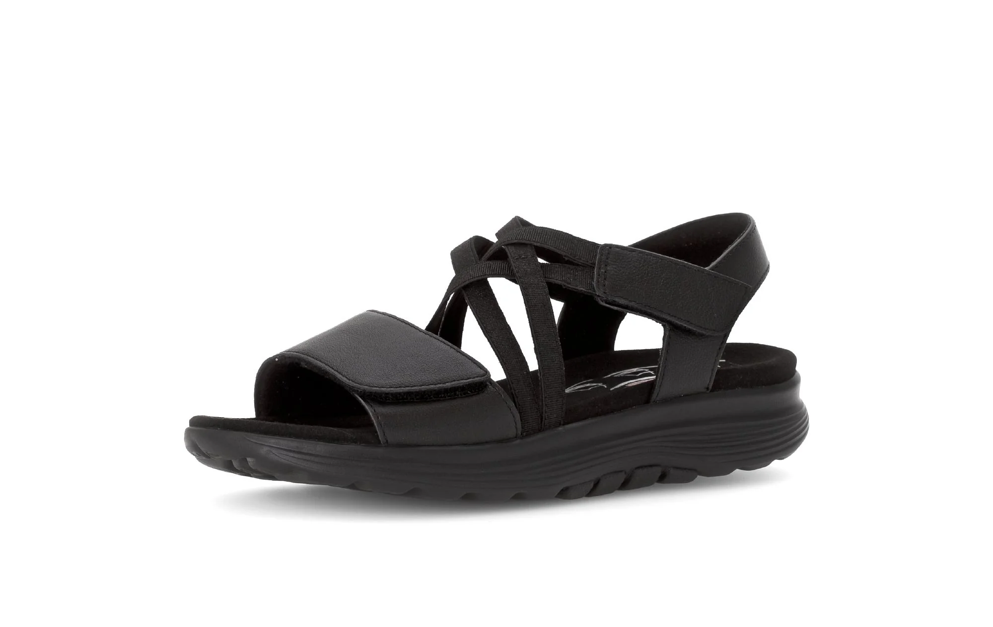 Sandales Rolling Soft noires en cuir - Image 6