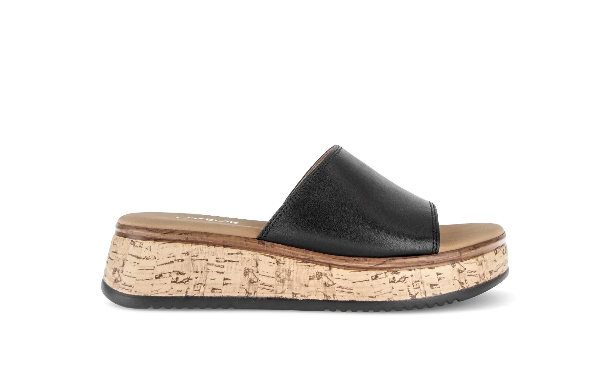 Mules noires en cuir
