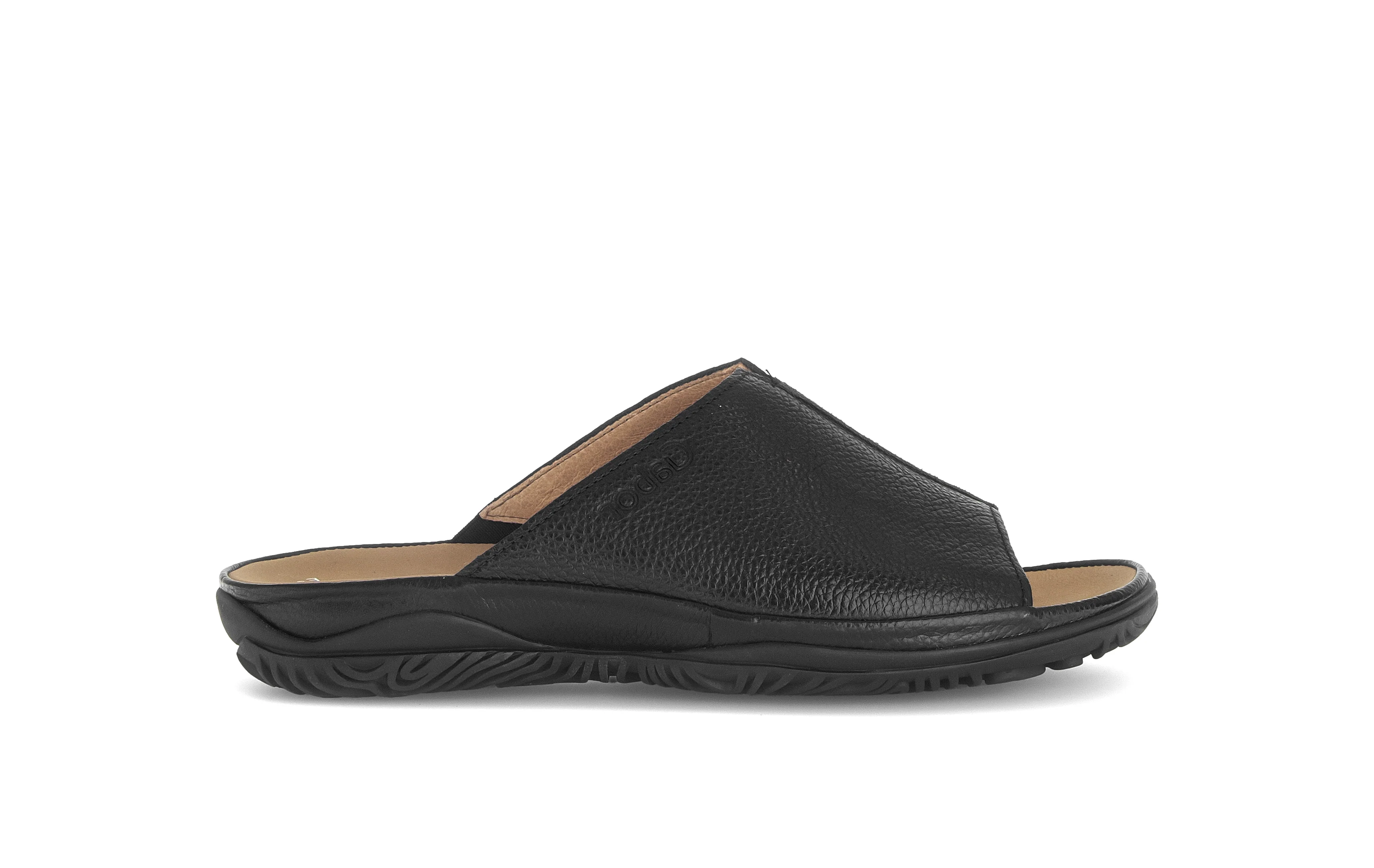 Mules noires en cuir