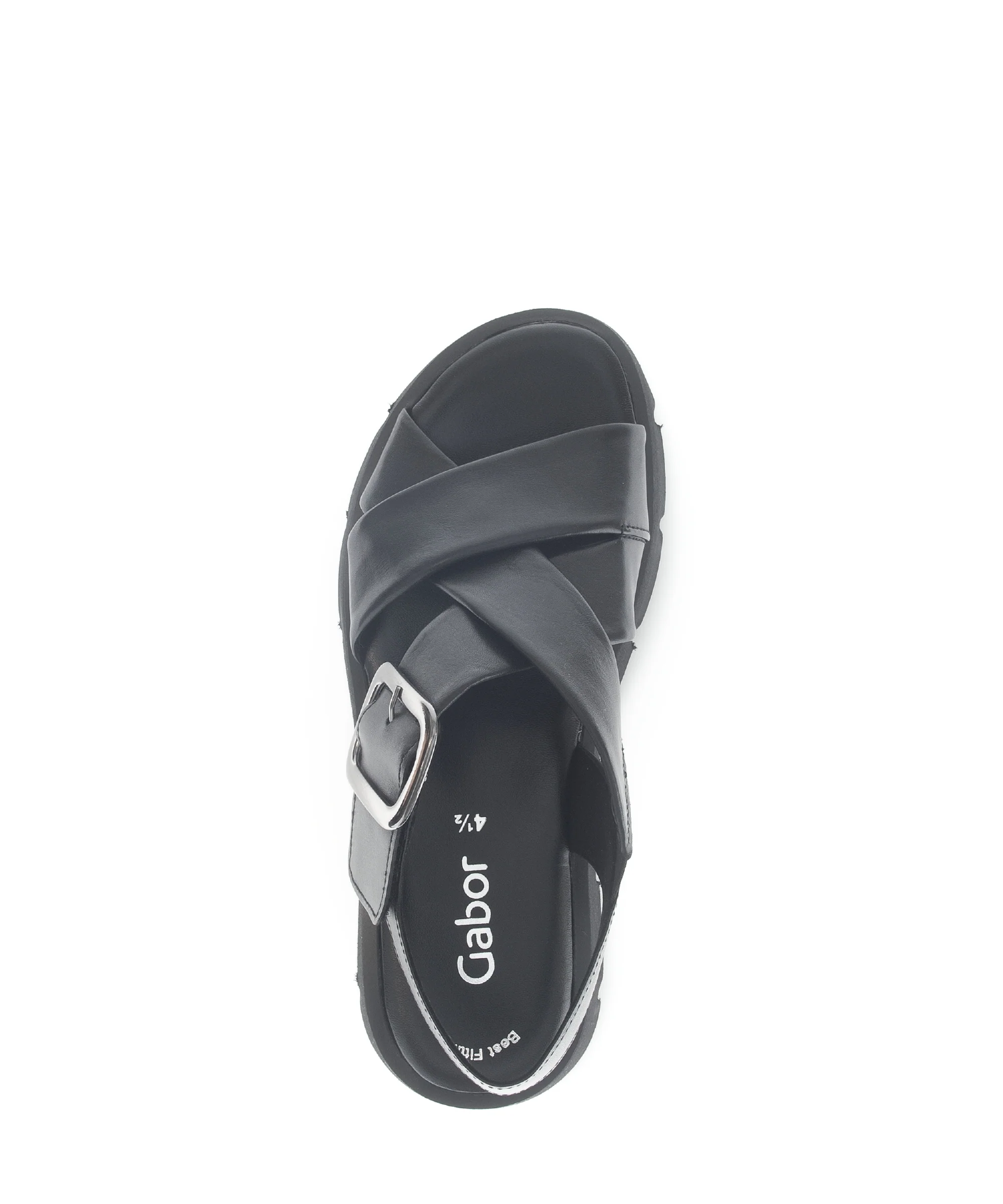 Mules noires en cuir lisse - Image 3