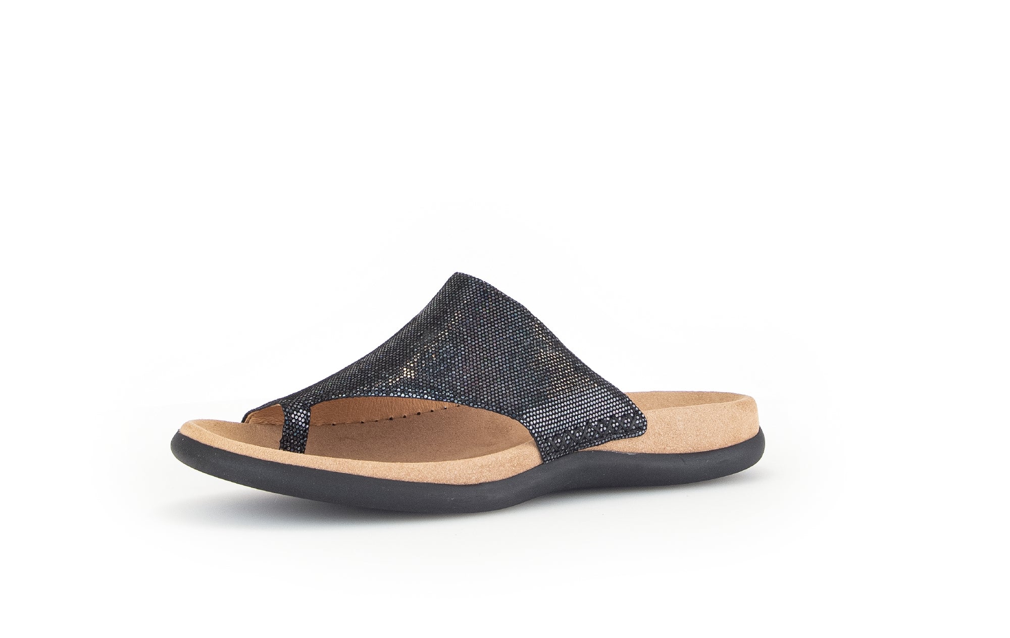 Mules noires en cuir velours - Image 3