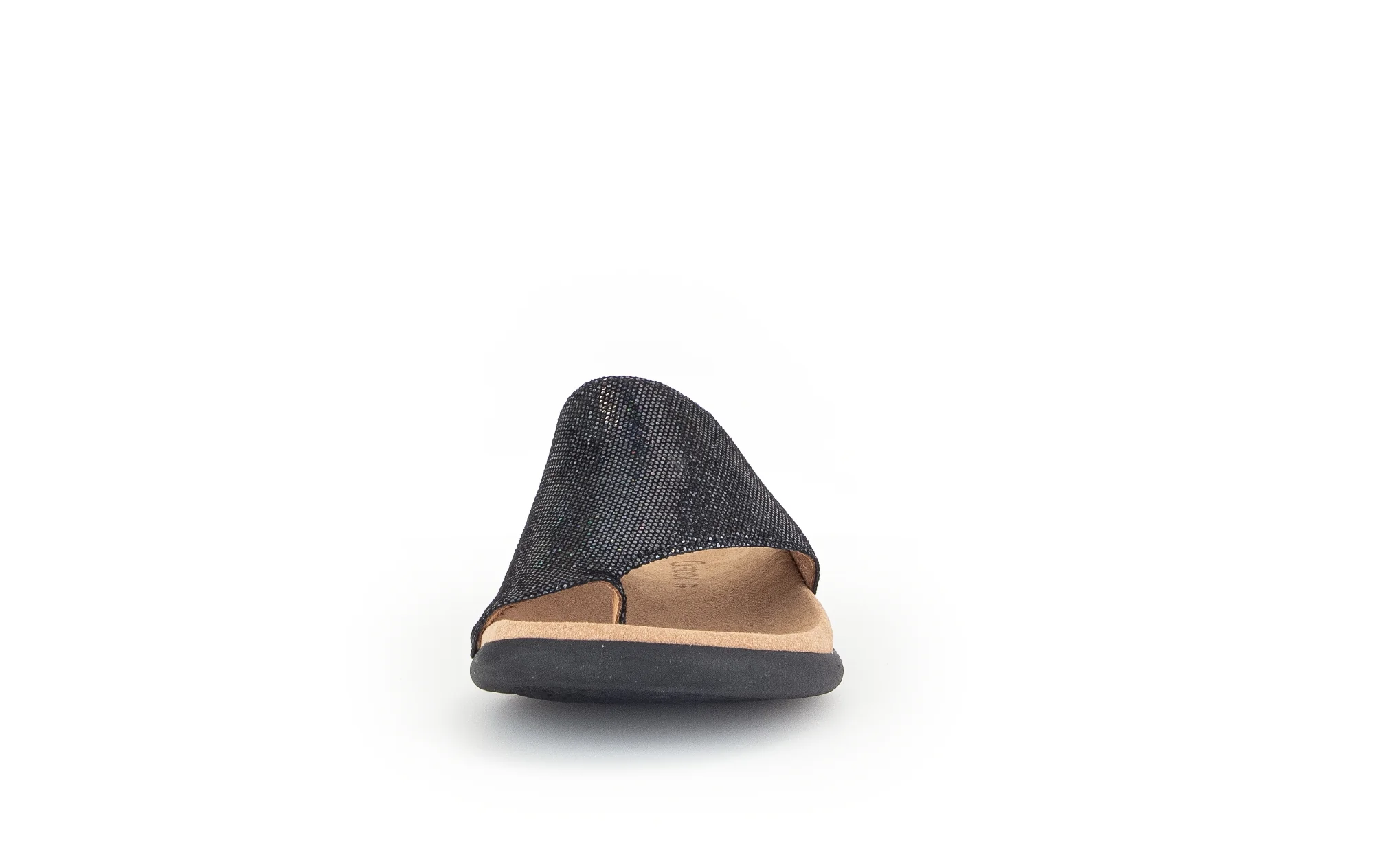 Mules noires en cuir velours - Image 4