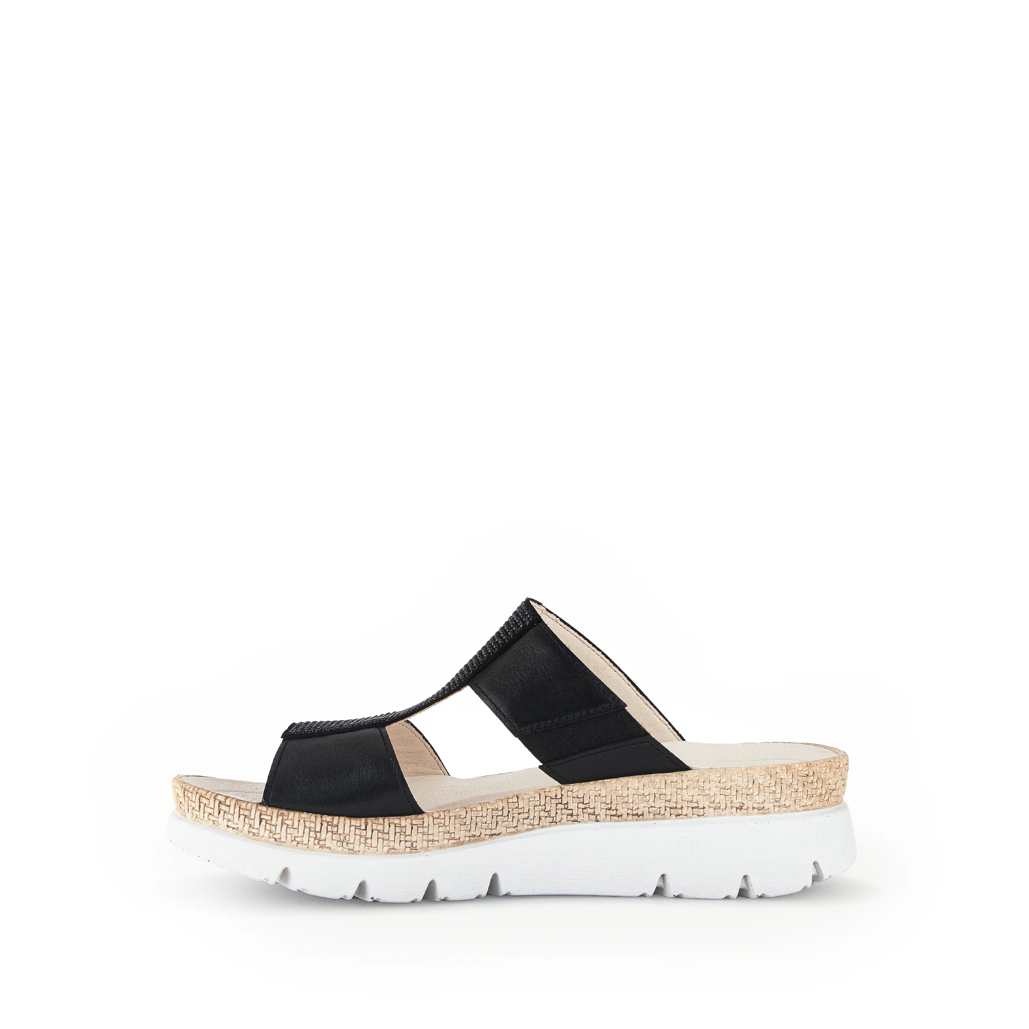Mules noirs en cuir combinés - Image 2