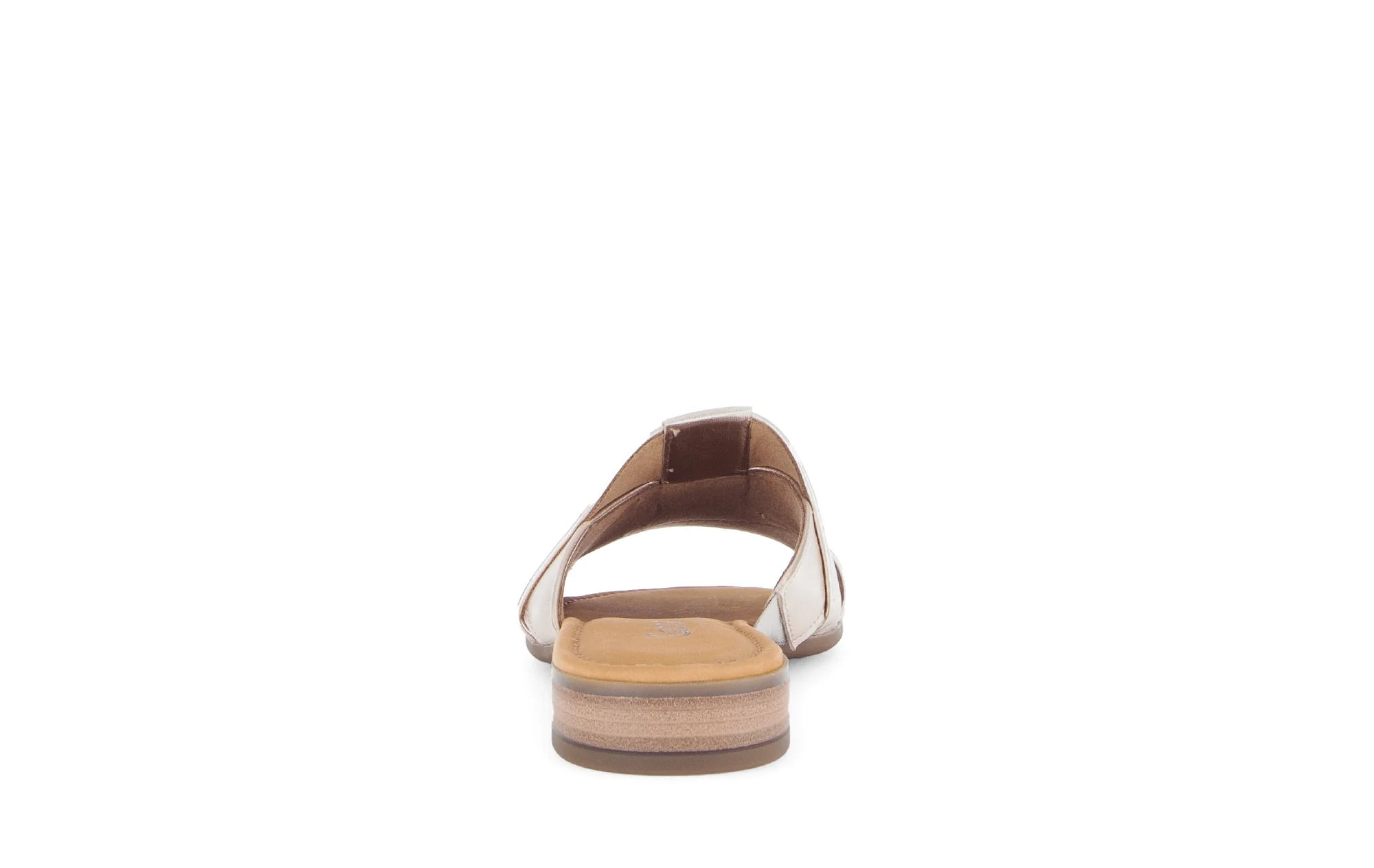 Mules poudrées métallisées en cuir métallisé - Image 4