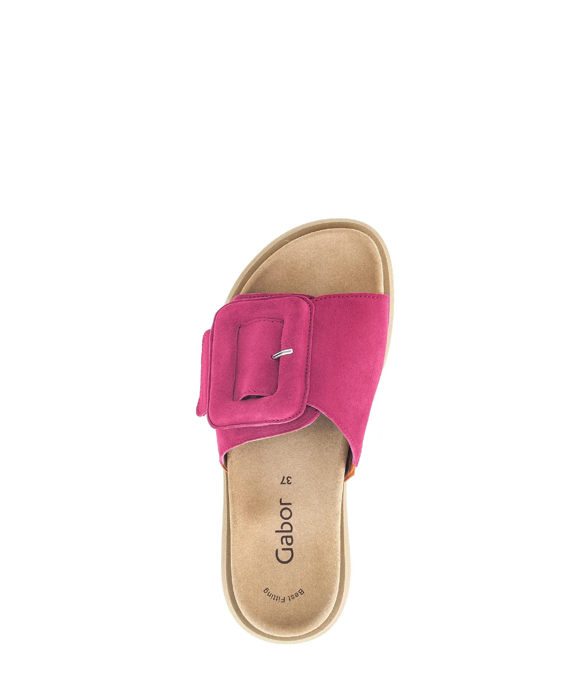 Mules rose foncé en cuir velours - Image 3