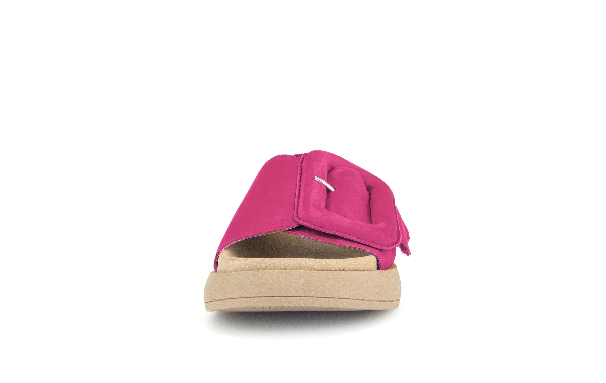 Mules rose foncé en cuir velours - Image 5