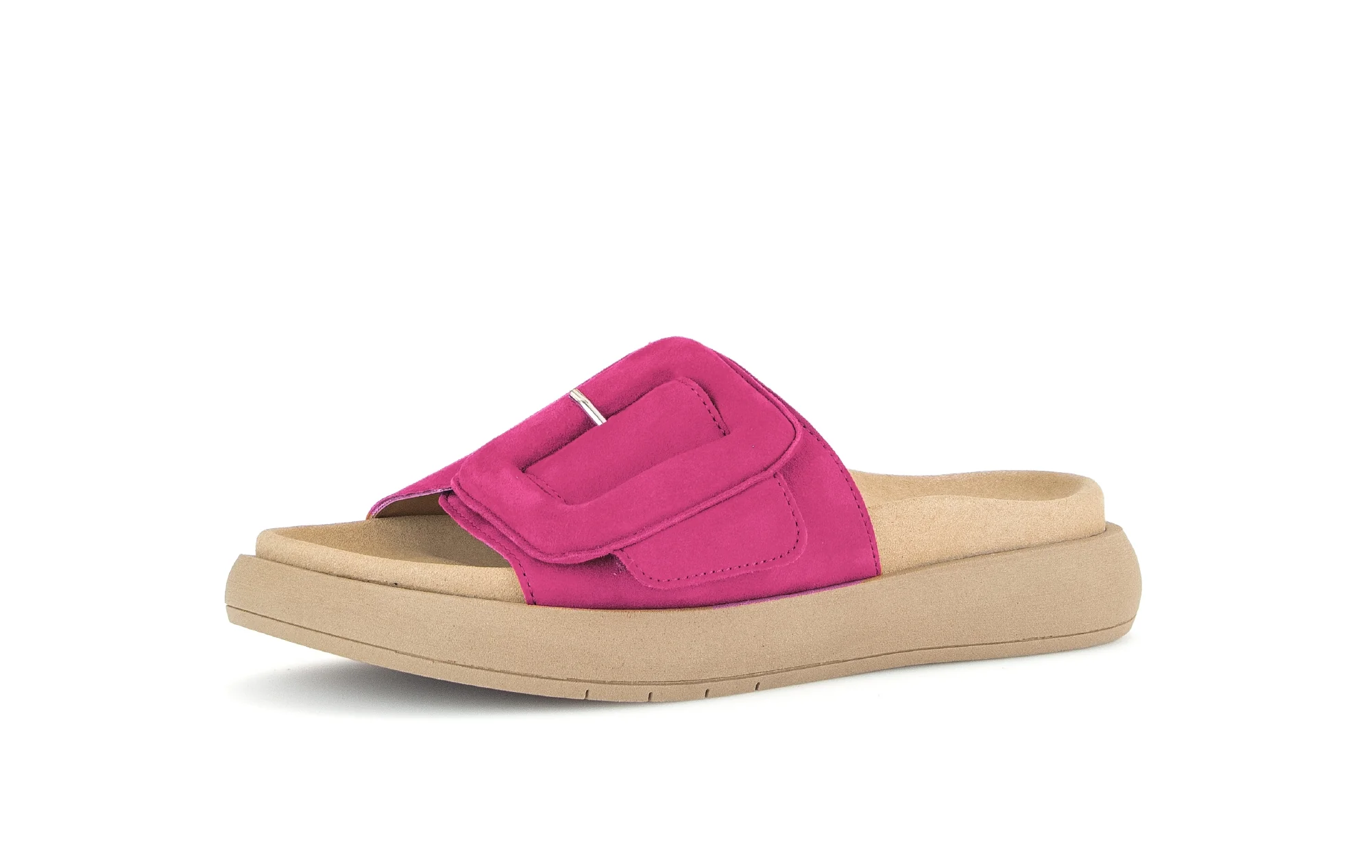 Mules rose foncé en cuir velours - Image 6