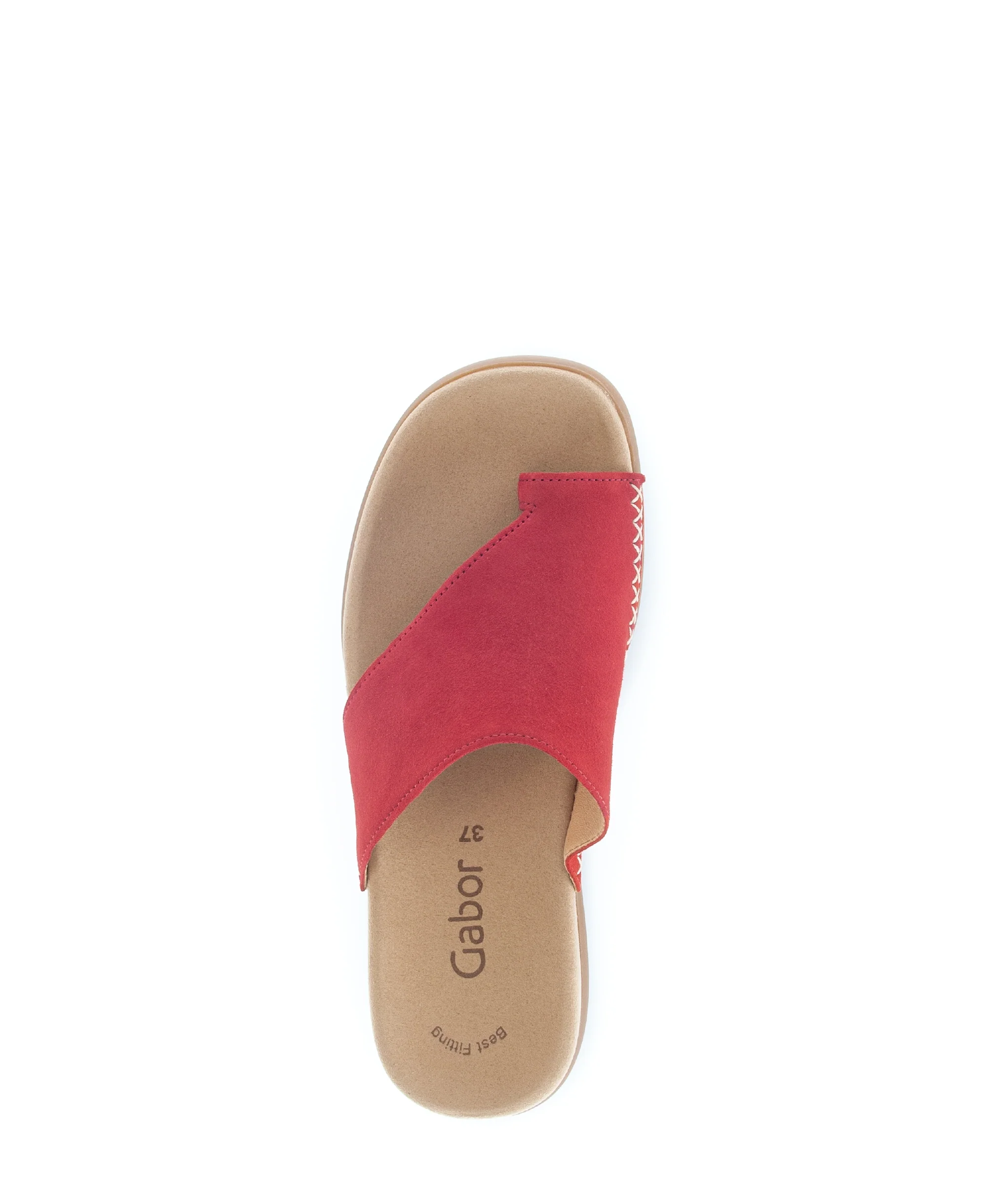 Mules rouges en cuir velours - Image 3
