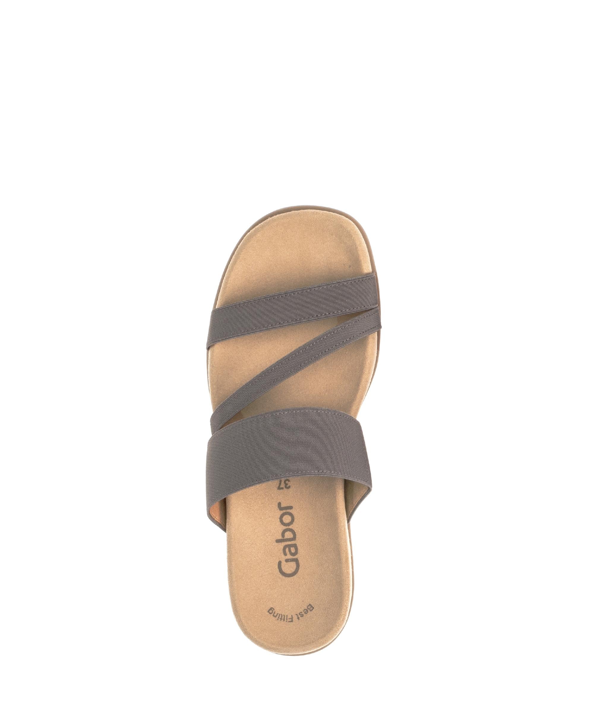 Mules taupe en textile - Image 3