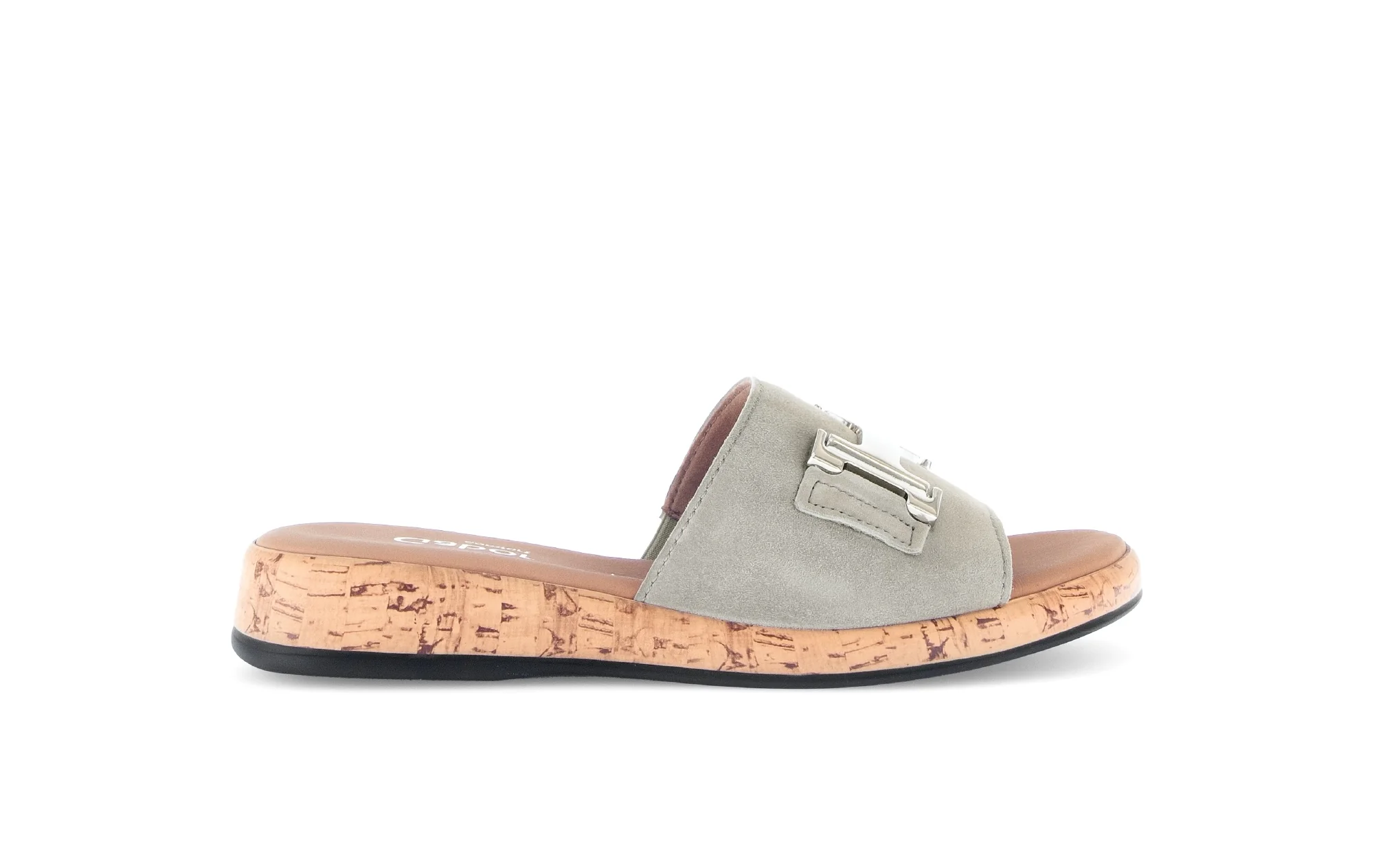 Mules vertes en cuir