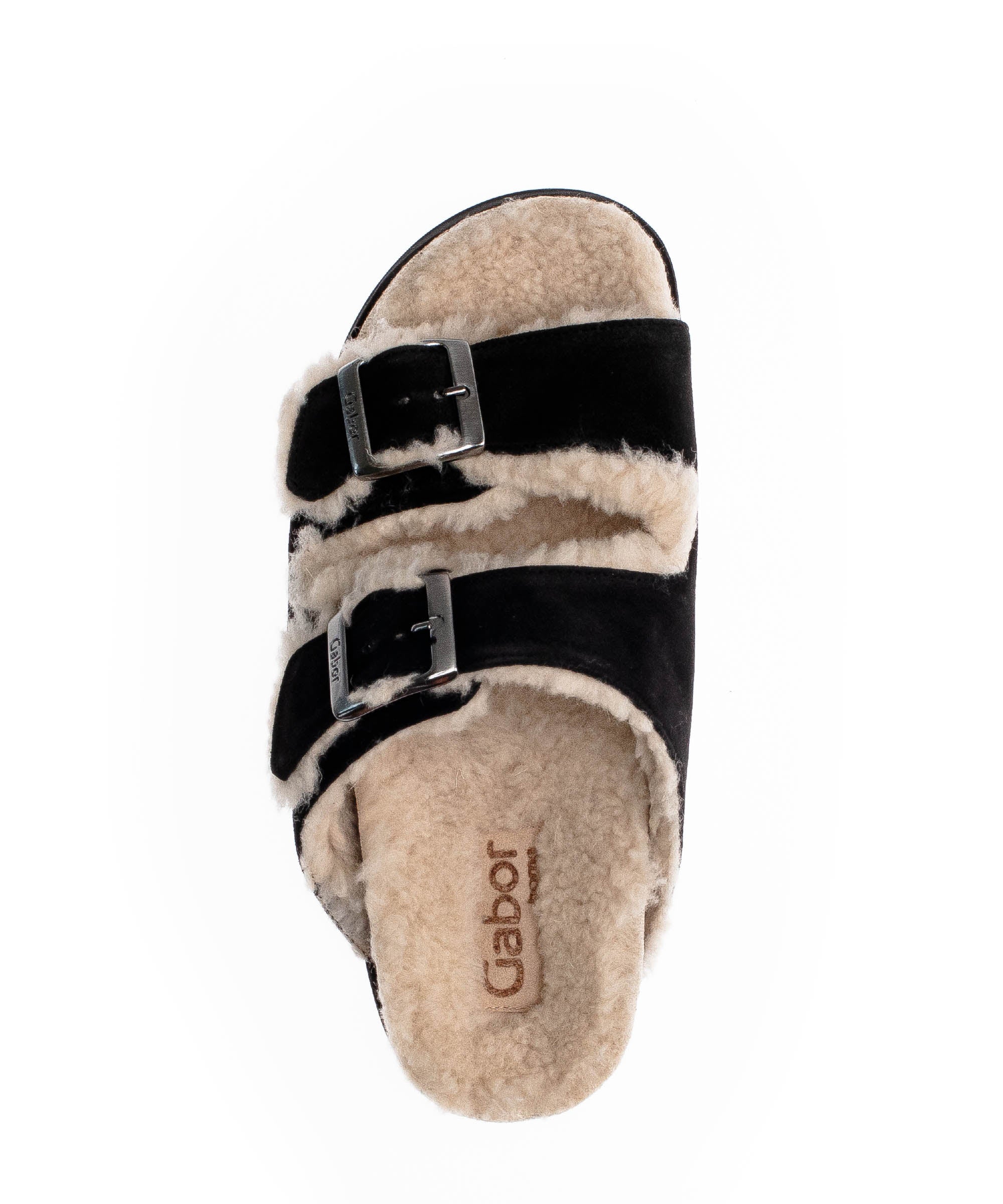 Pantoufles grises en textile - Image 3