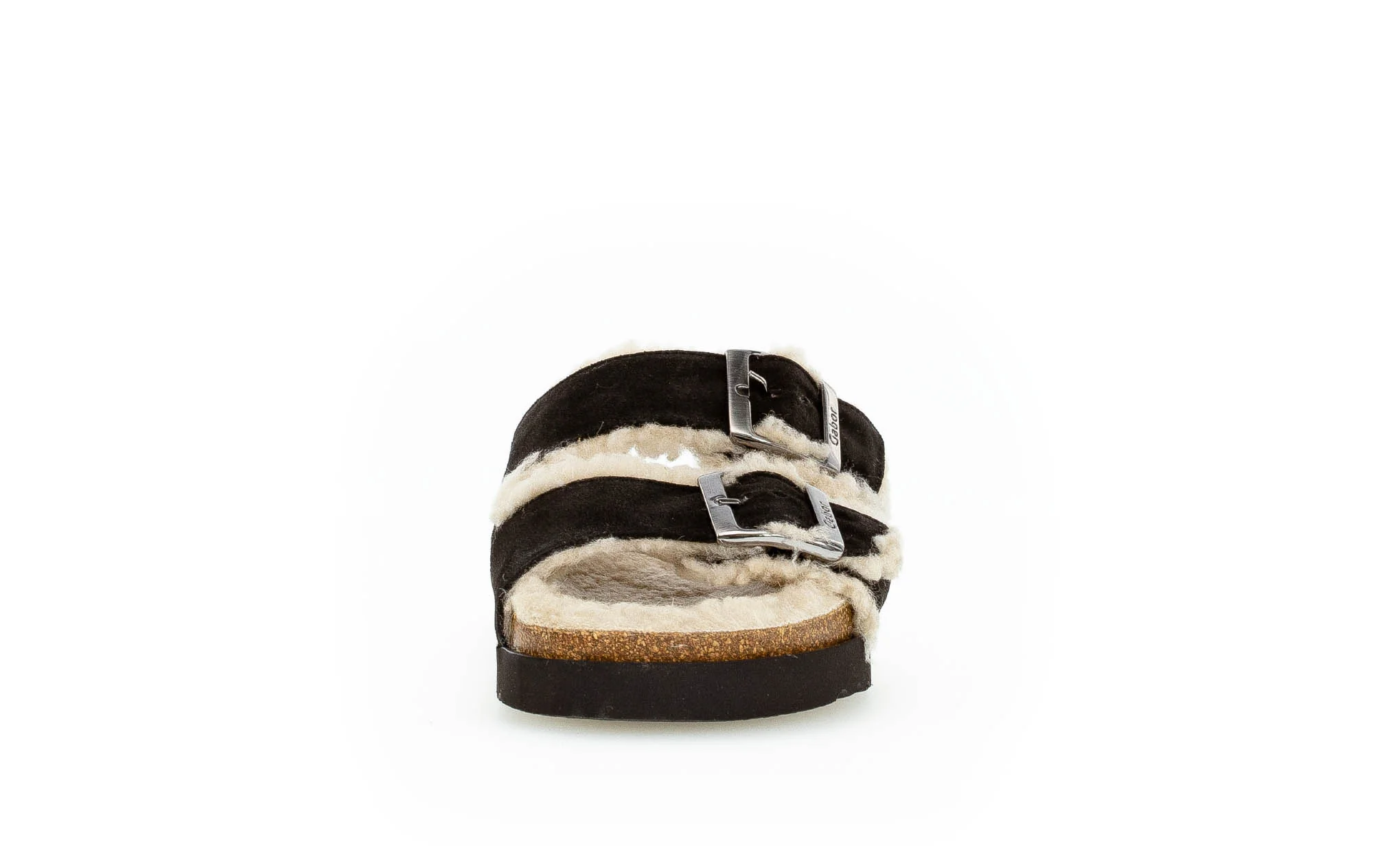 Pantoufles grises en textile - Image 5