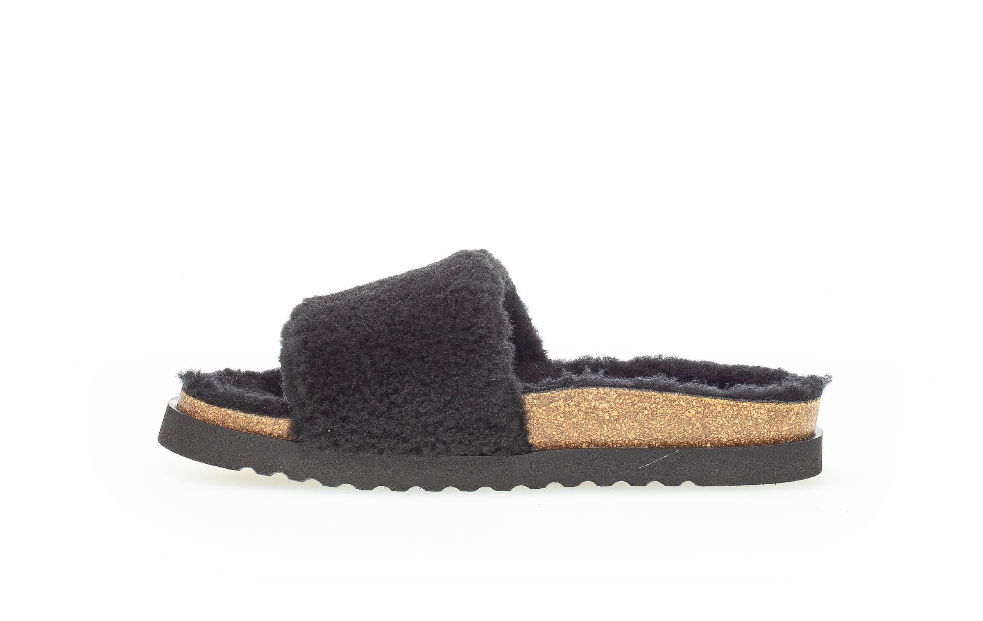 Pantoufles noires en textile - Image 2