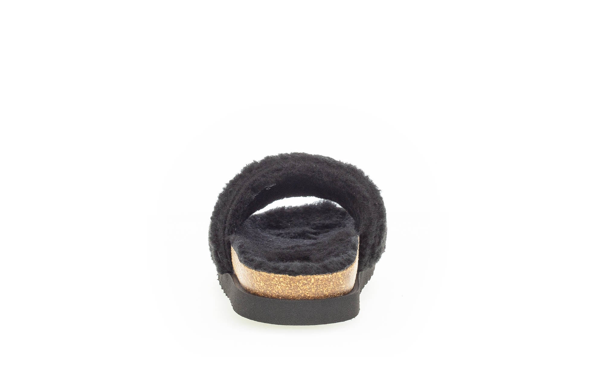 Pantoufles noires en textile - Image 4