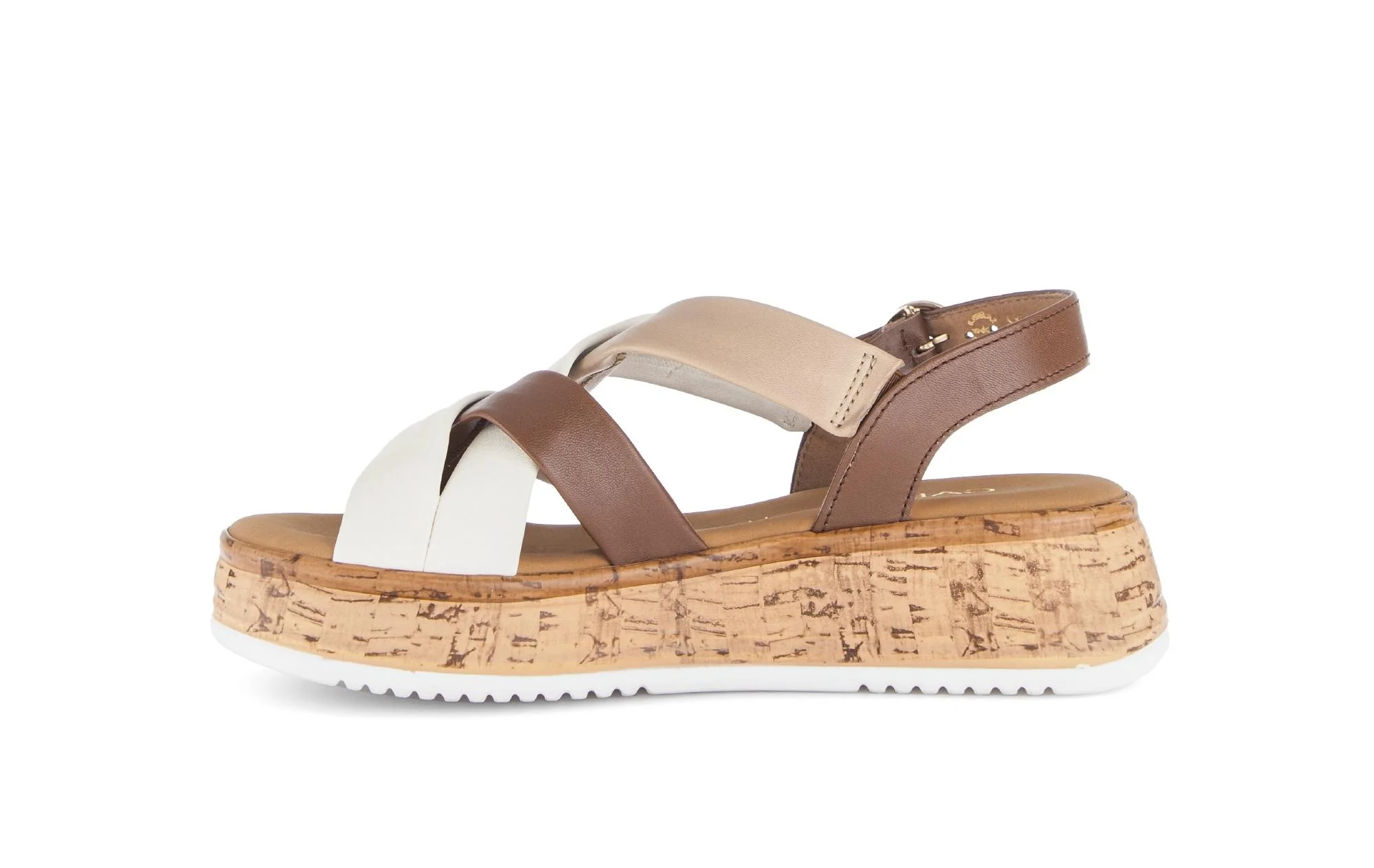 Sandales beiges en cuir - Image 2