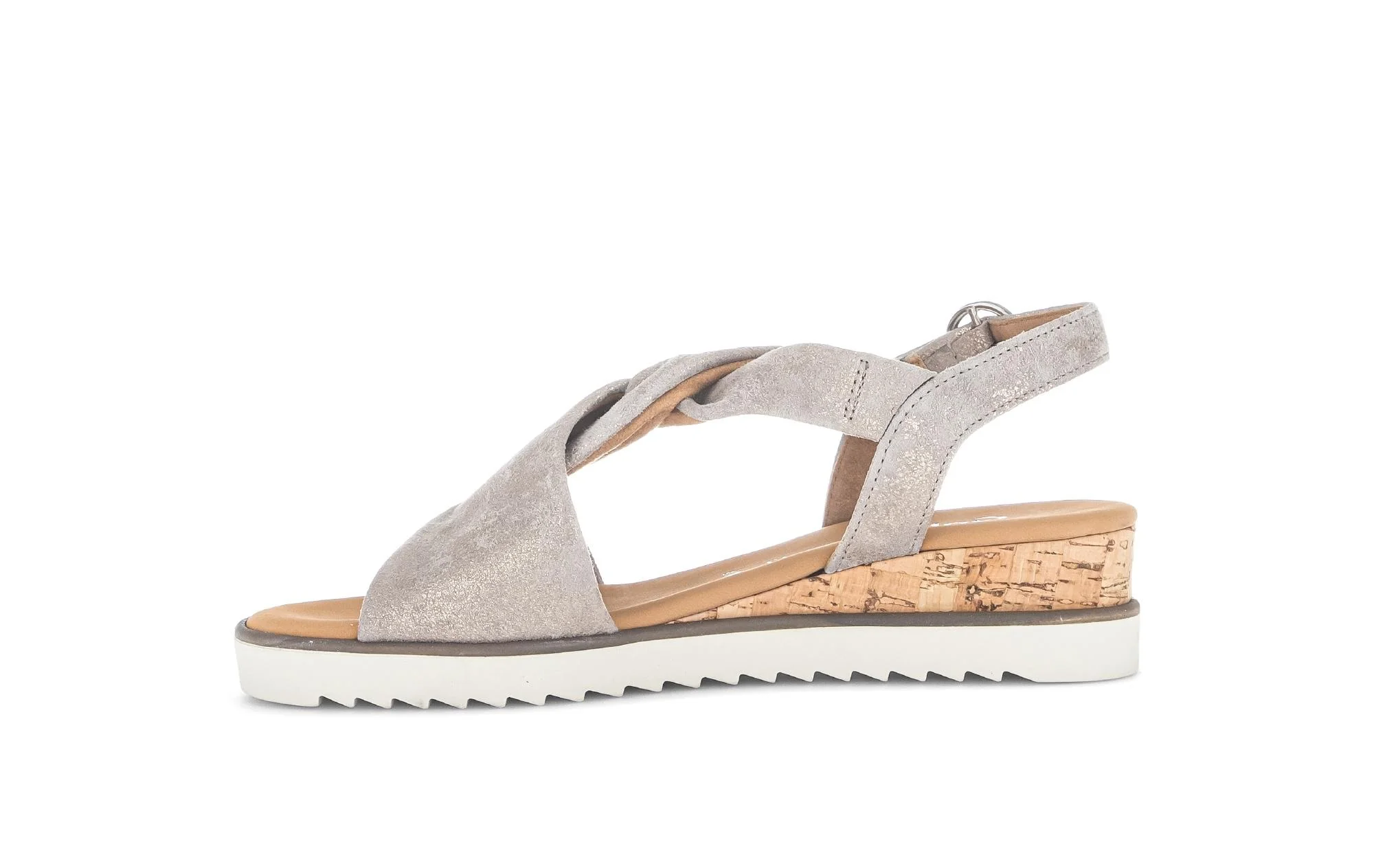 Sandales beiges en nubuck irisé - Image 2