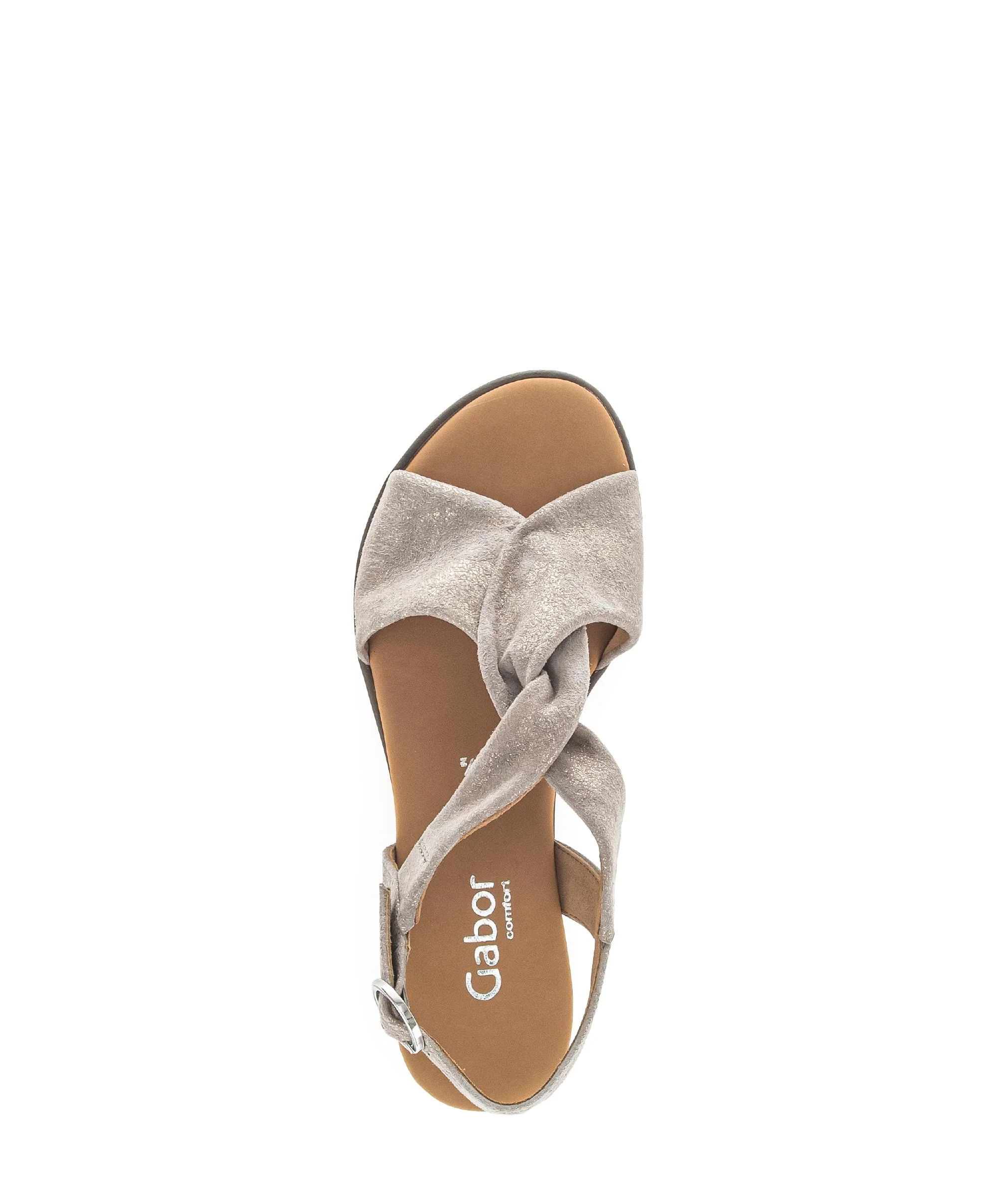 Sandales beiges en nubuck irisé - Image 3
