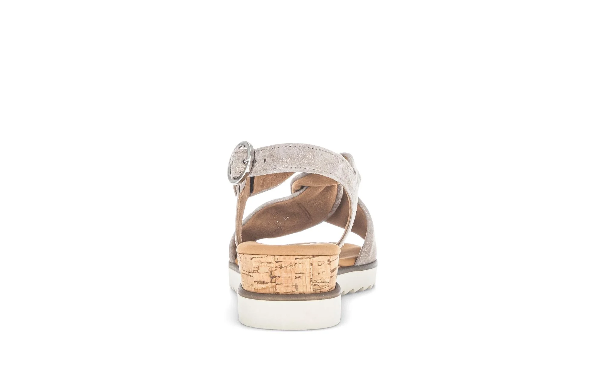 Sandales beiges en nubuck irisé - Image 4