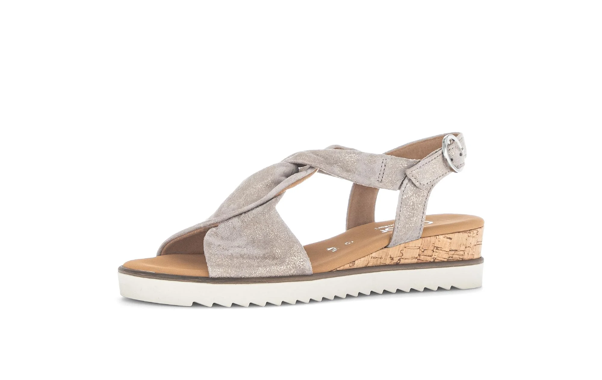 Sandales beiges en nubuck irisé - Image 6