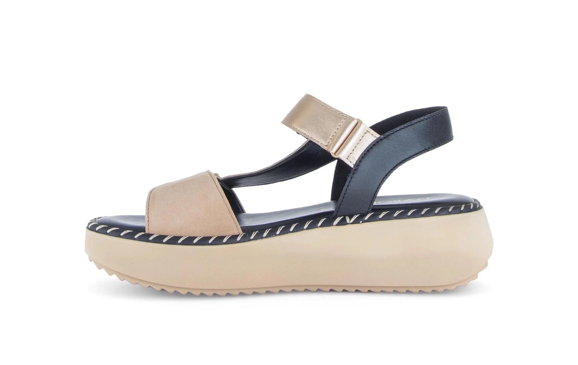 Sandales beiges en cuir - Image 2