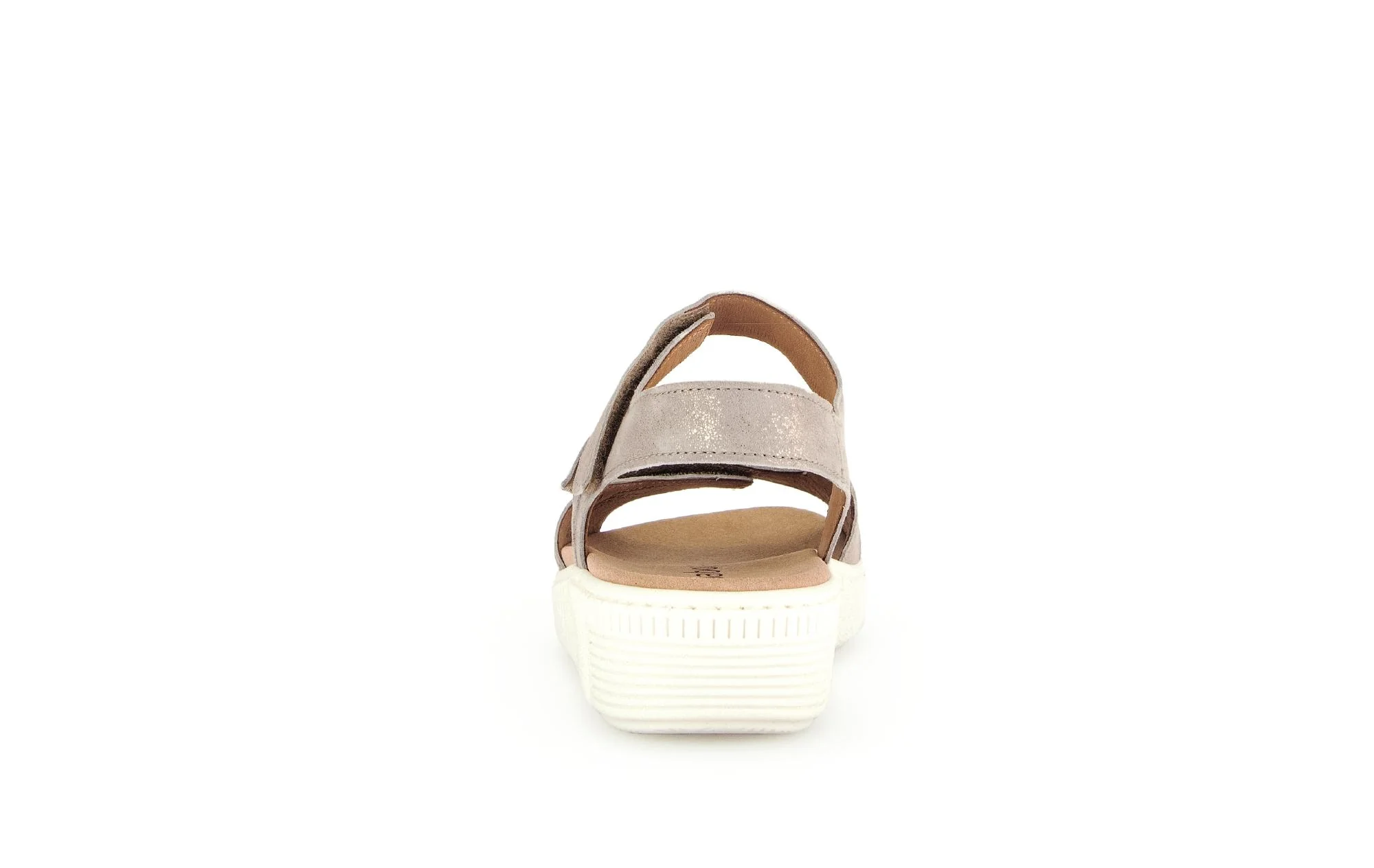 Sandales beiges en nubuck irisé (semelle amovible) - Image 4