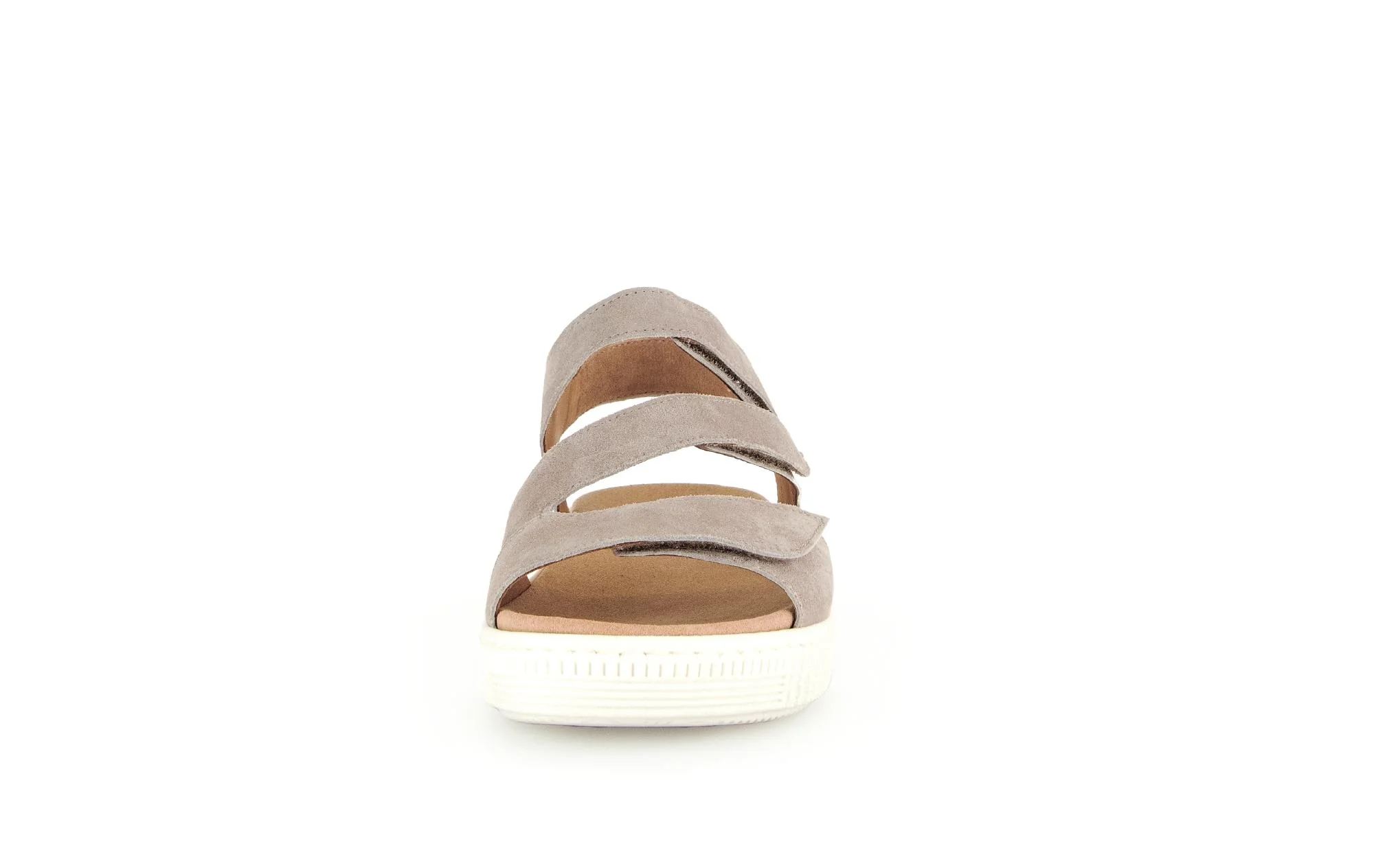 Sandales beiges en nubuck irisé (semelle amovible) - Image 5
