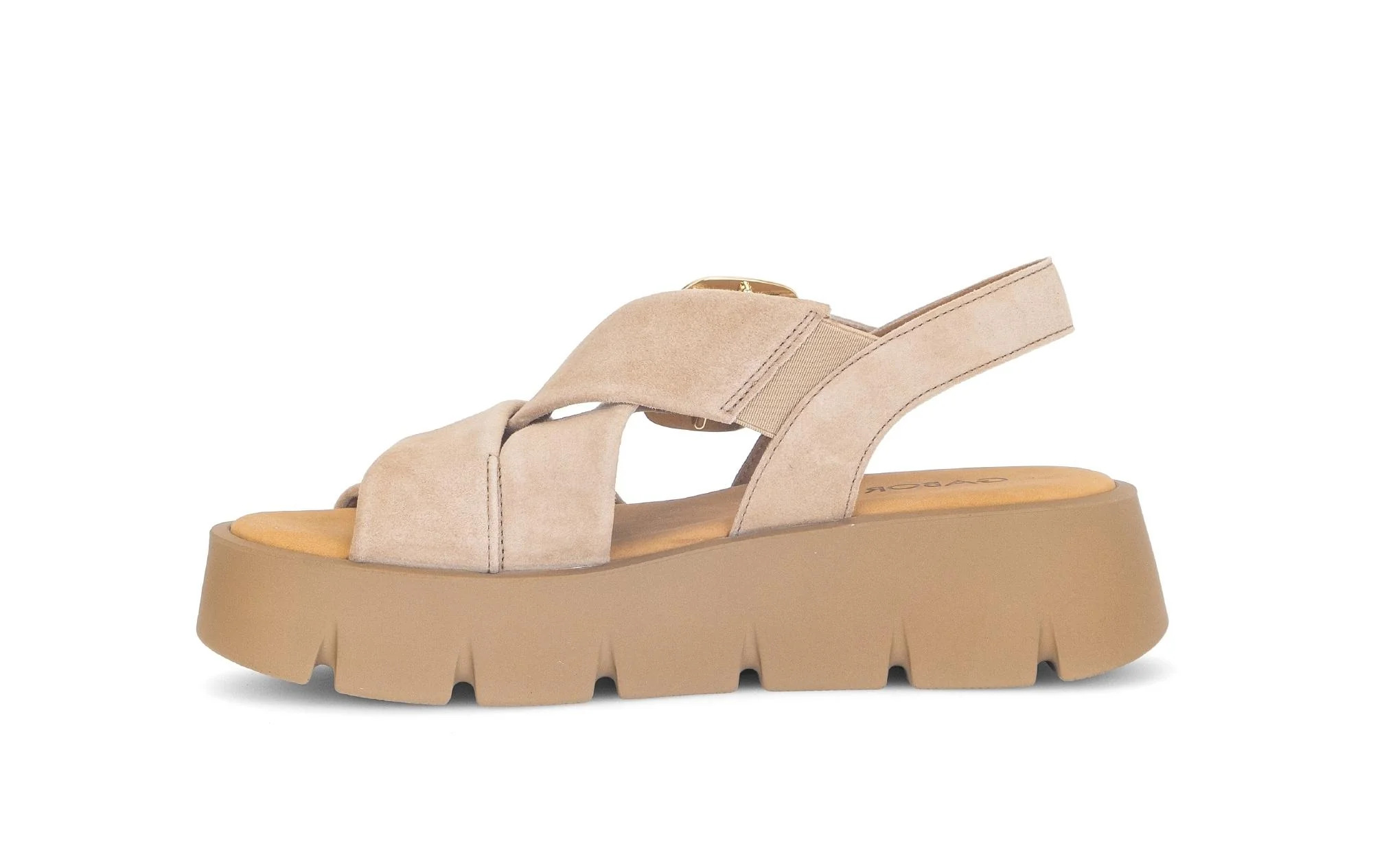Sandales beiges en cuir - Image 2