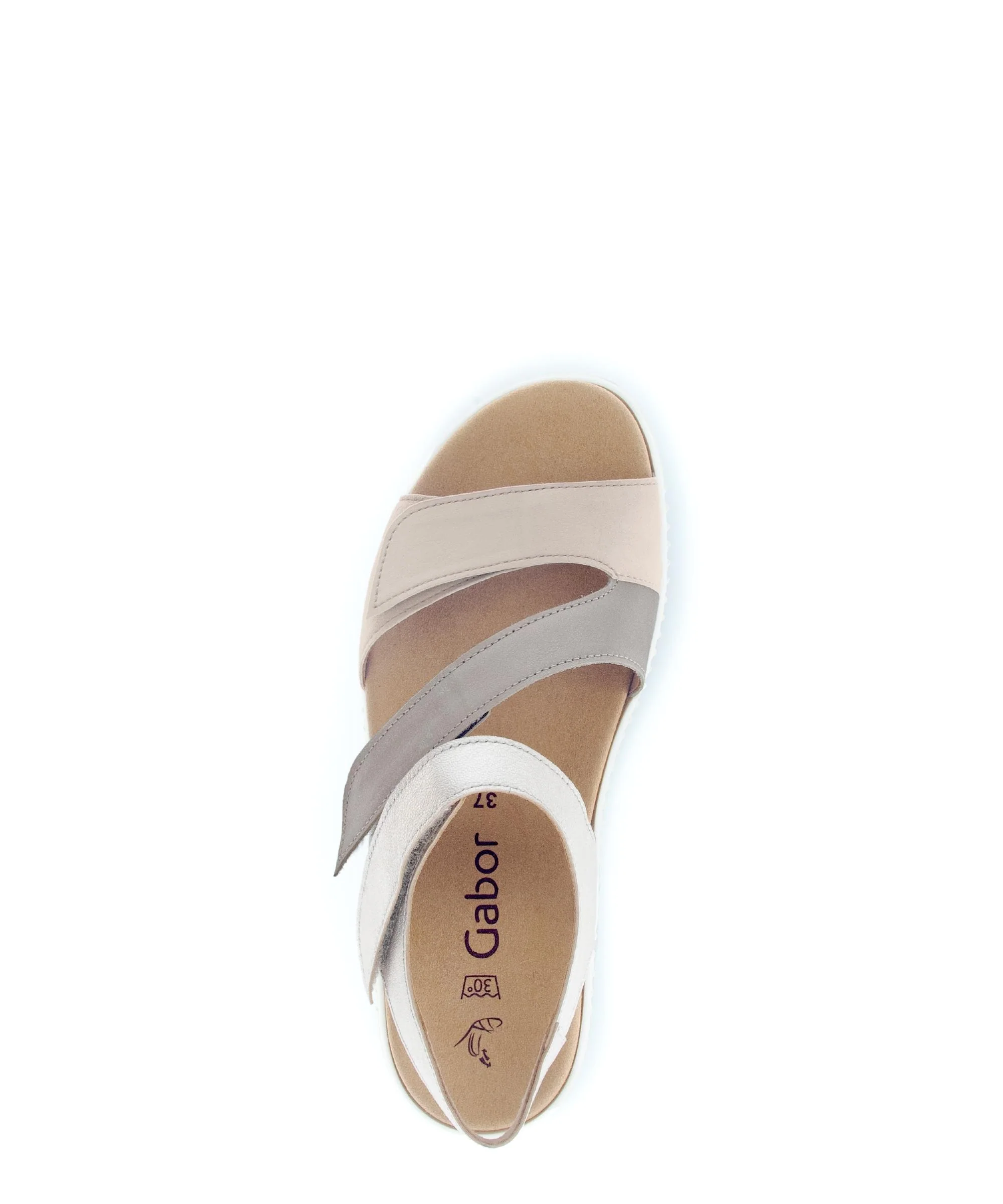 Sandales beiges en nubuck (semelle amovible) - Image 3